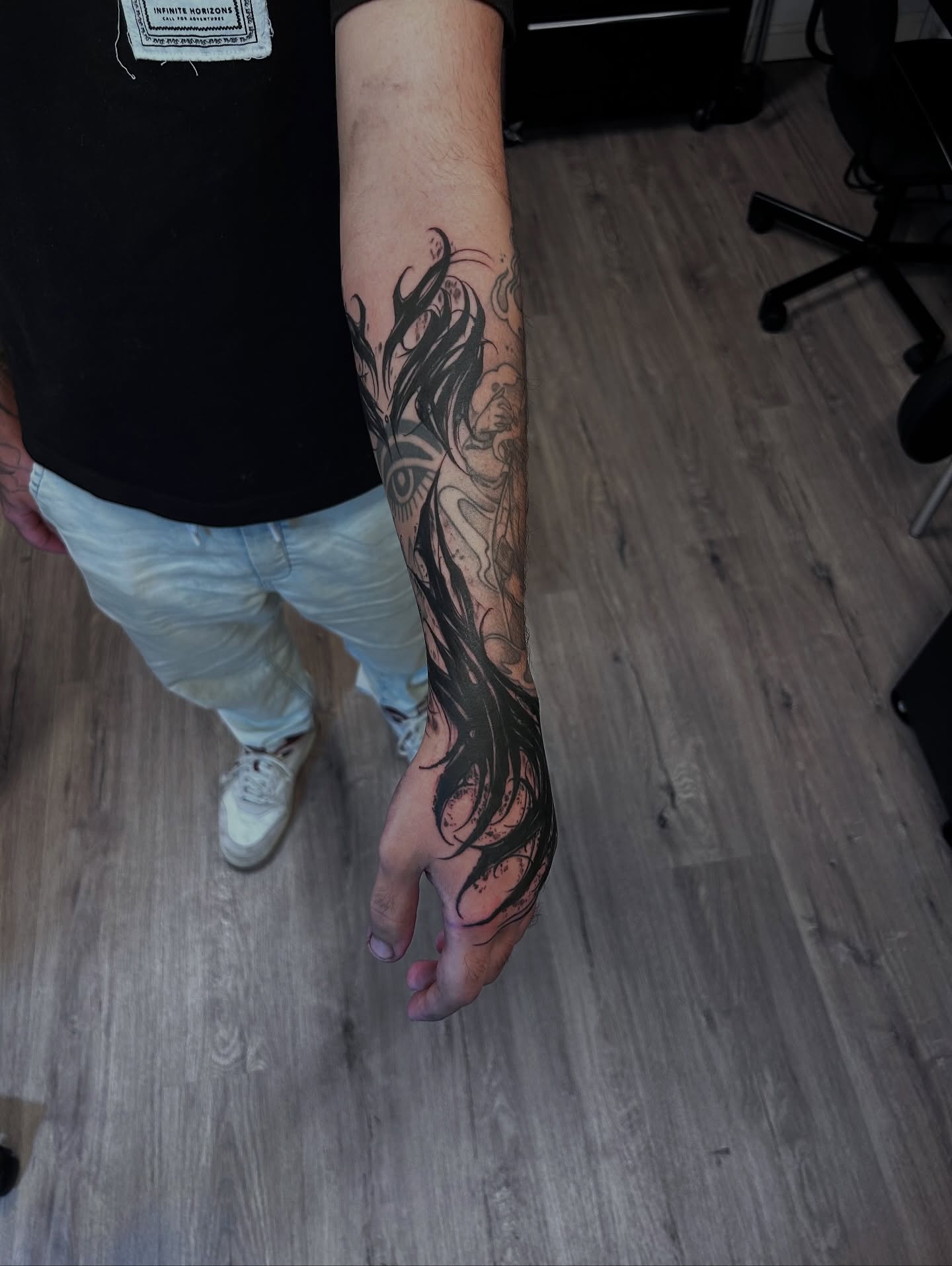 Tattoo by @_vants__ — black_and_grey