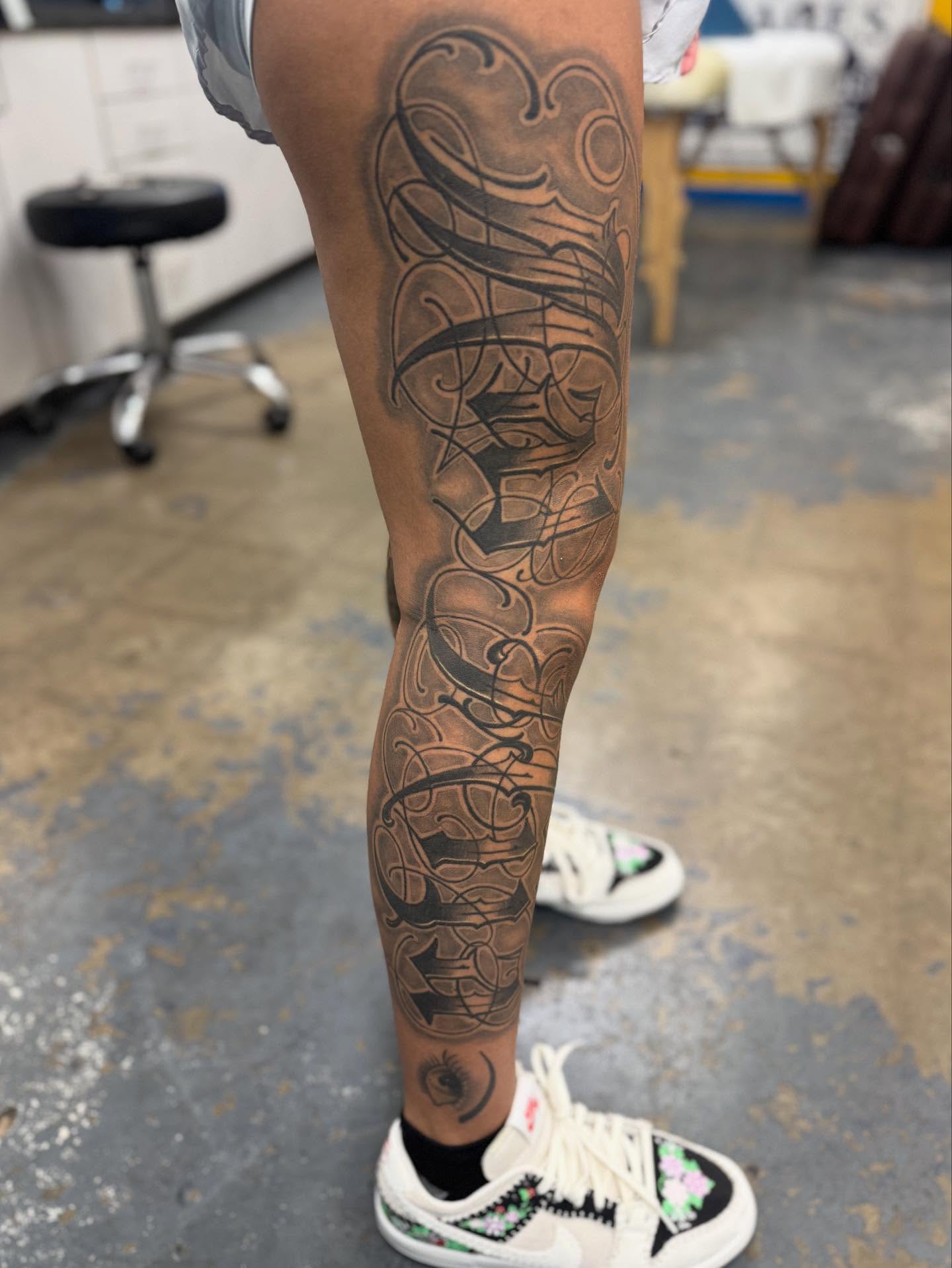 Tattoo by @markgalvan — lettering_script
