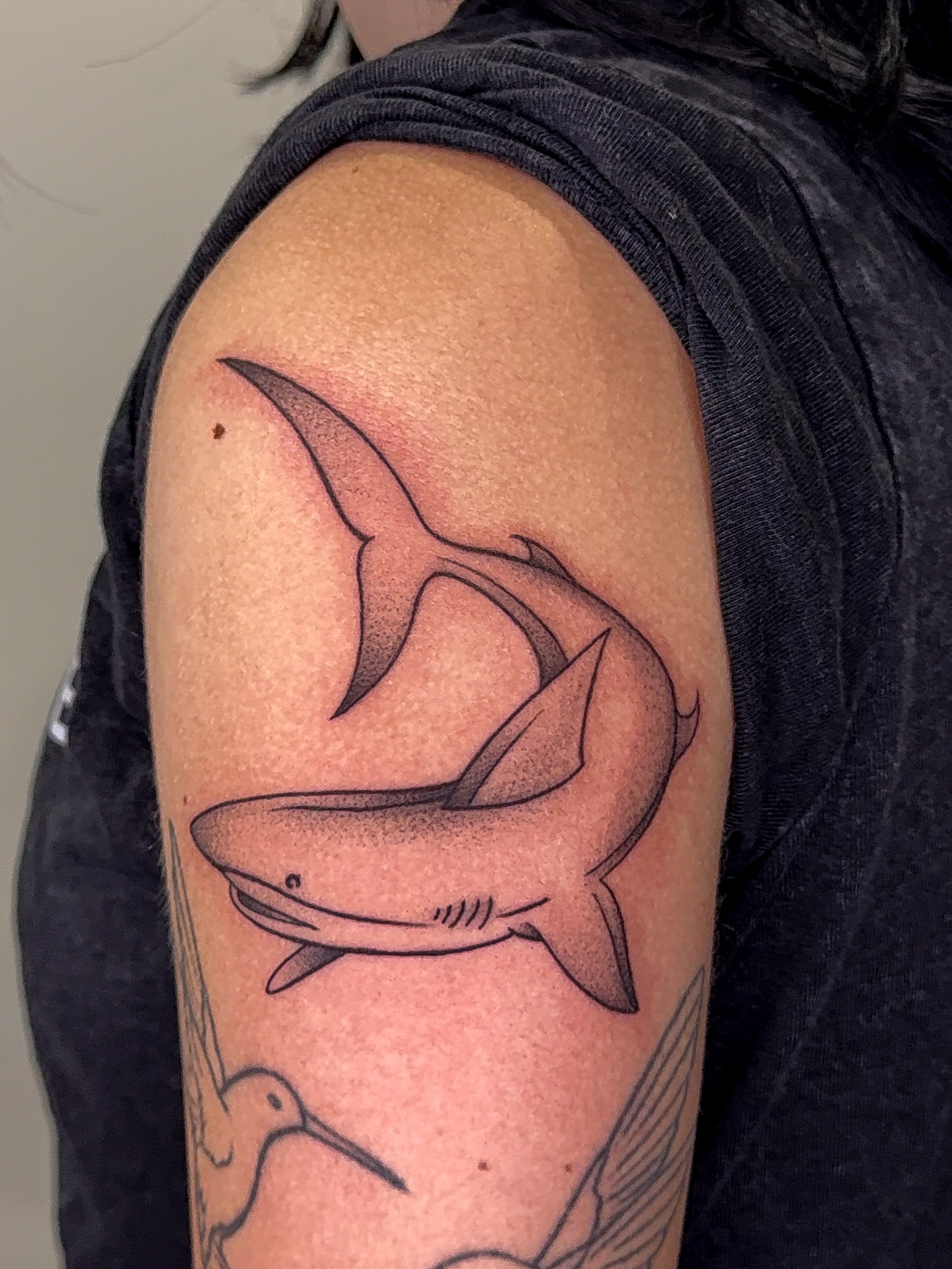 Tattoo by @hosannatattoo — black_and_grey