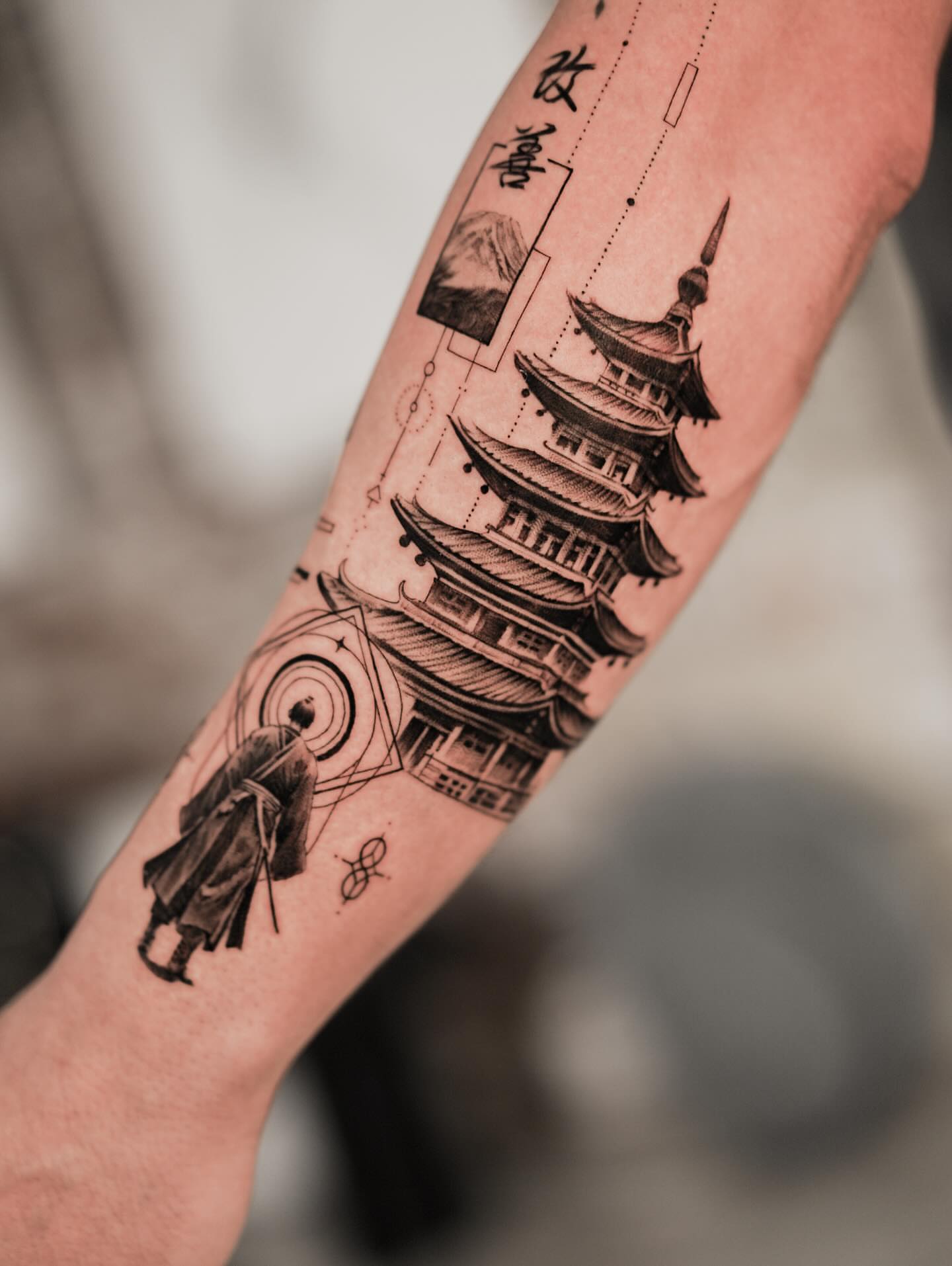 Tattoo by @jz_inker — black_and_grey, geometric