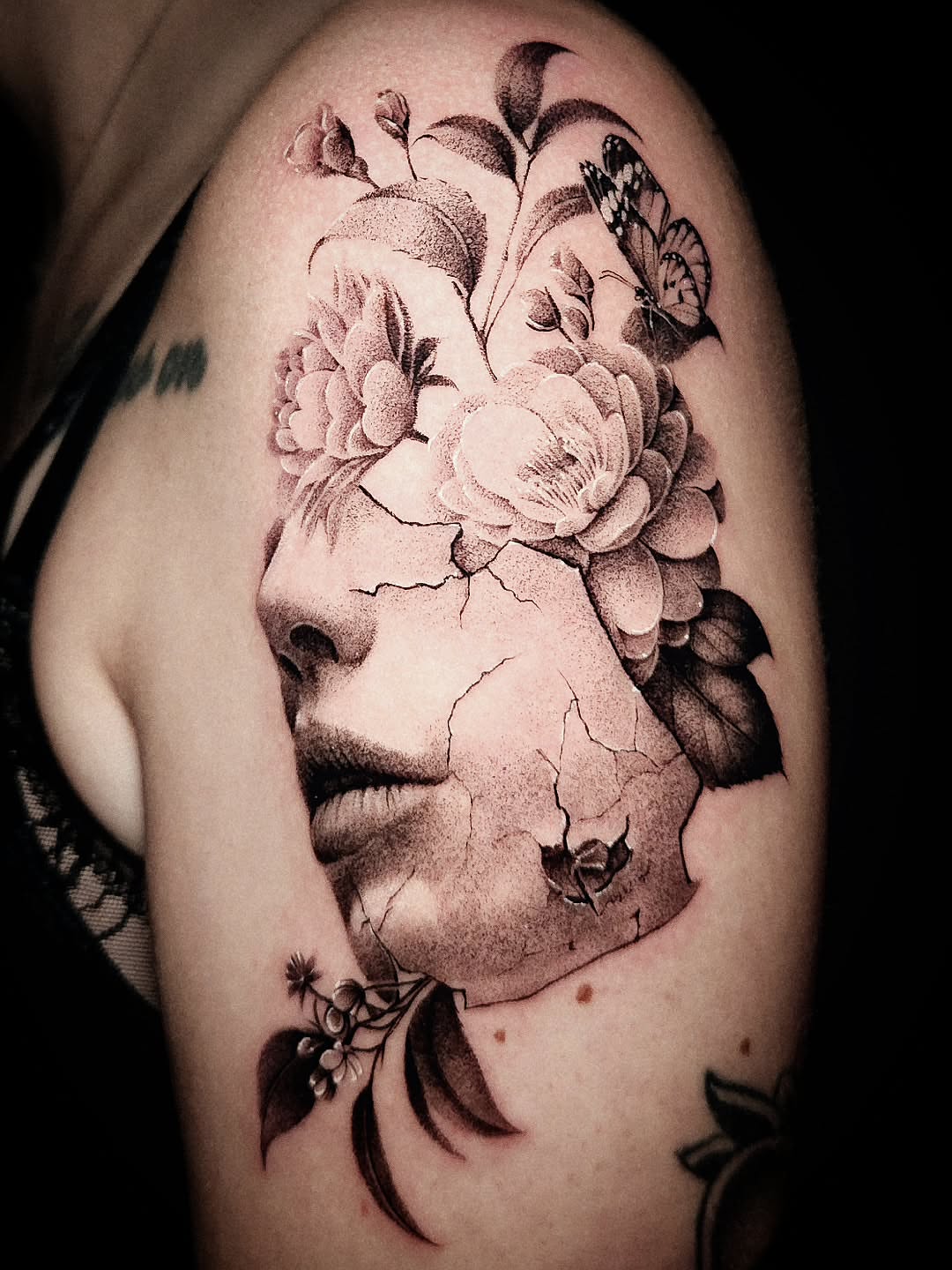 Tattoo by @dat_ngph β realism, dotwork