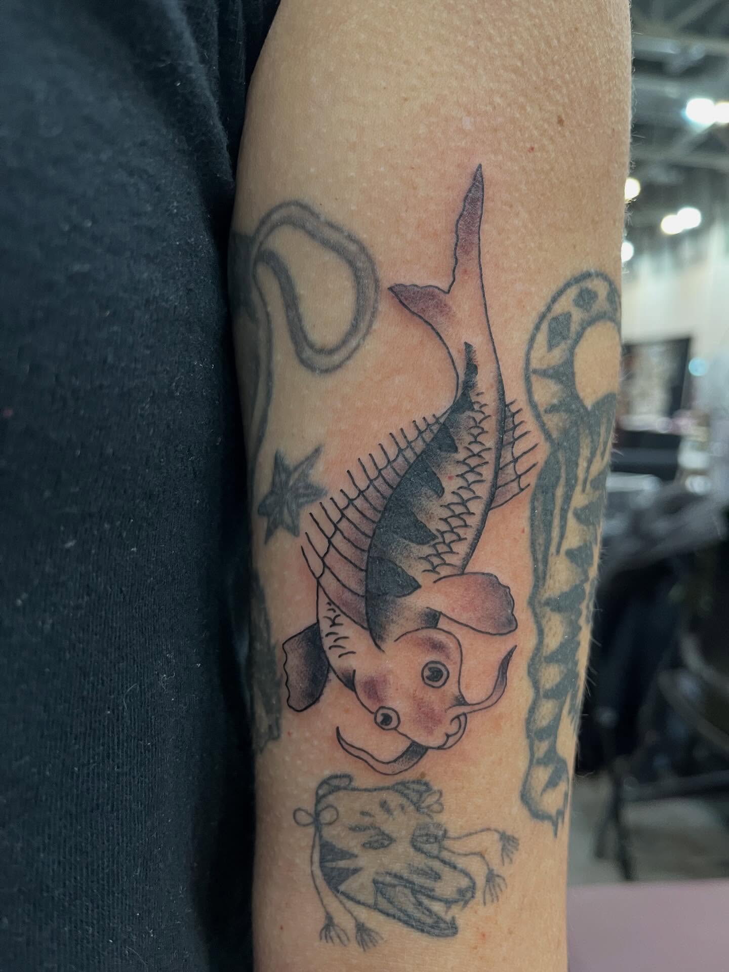 Koi fish japanese irezumi tattoo on the forearm by P R O P H e T T R A V I S