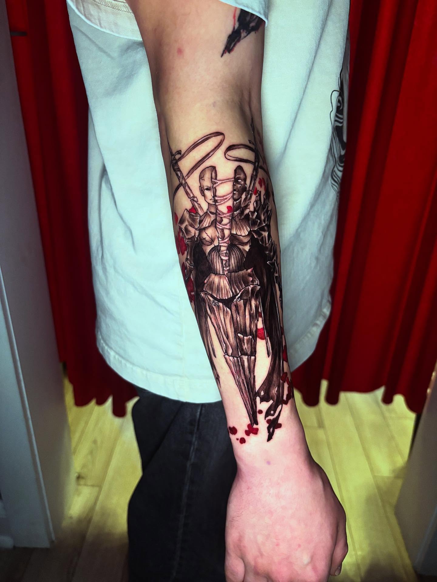 Tattoo by @kay_tatz — black_and_grey, realism