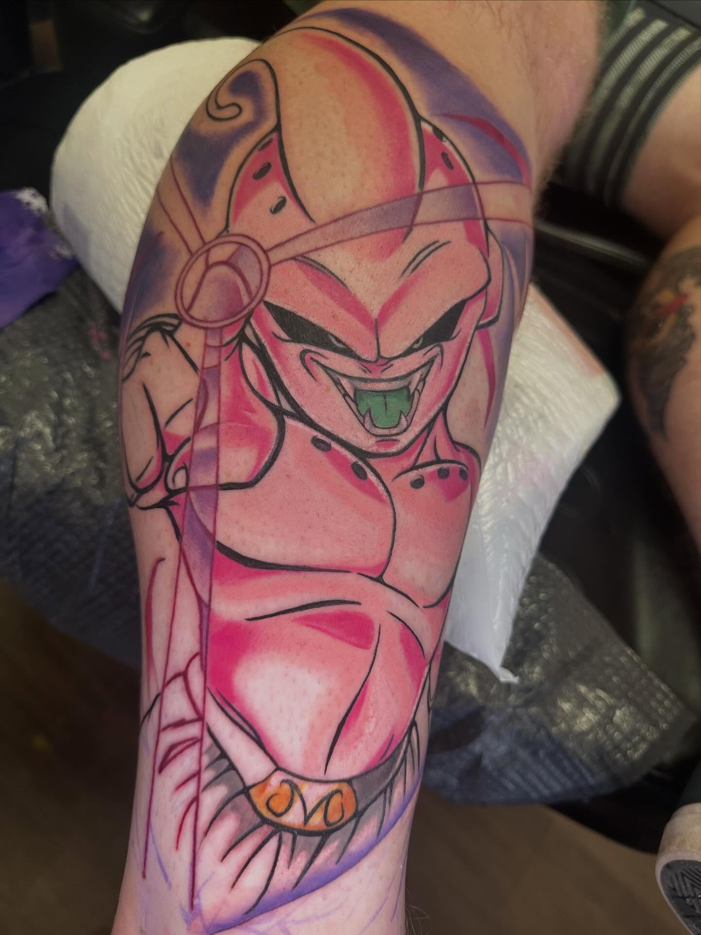 Character anime tattoo on the forearm by Valen Laska