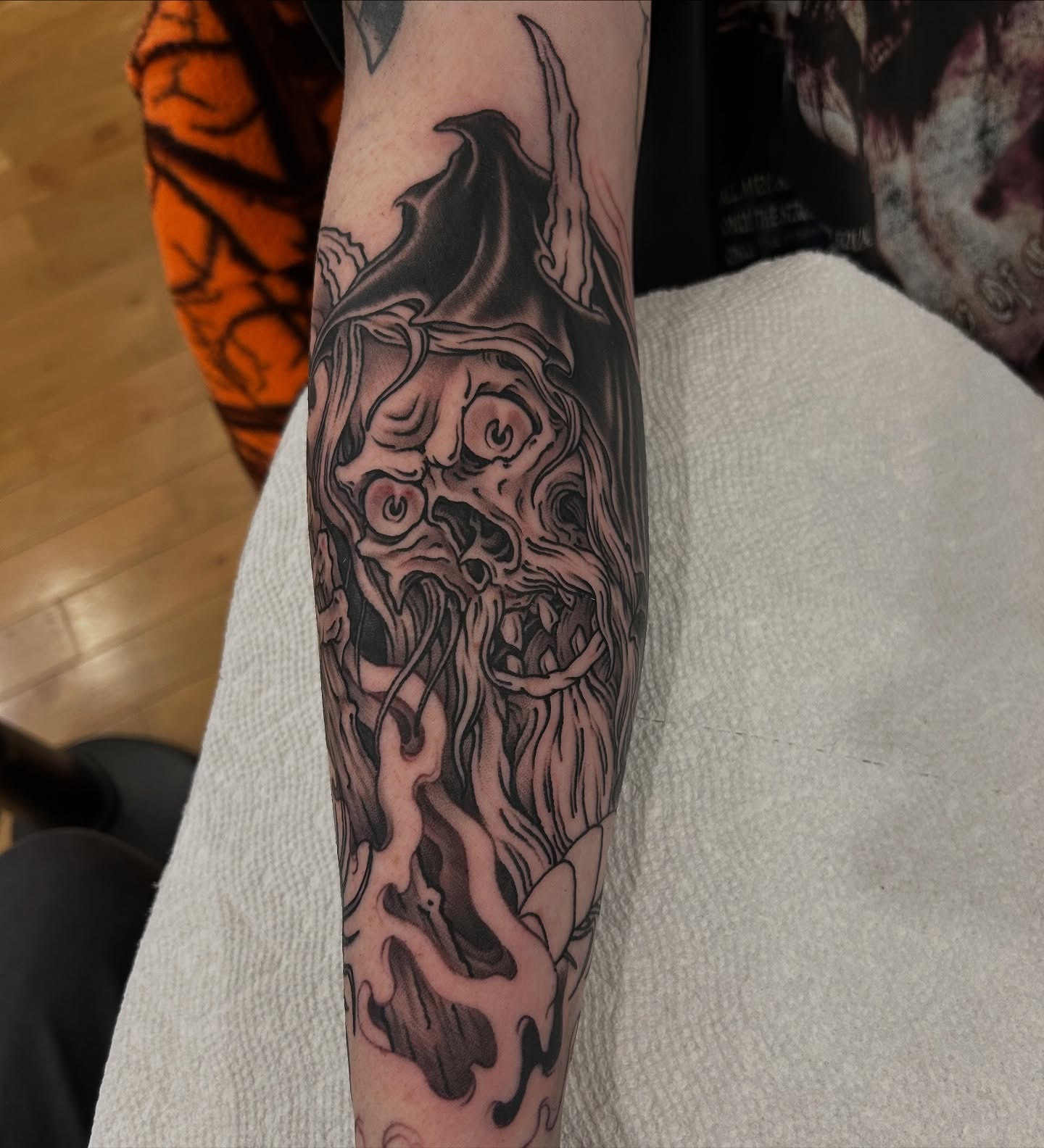 Tattoo by @craiggardyan — black_and_grey, dark_realism