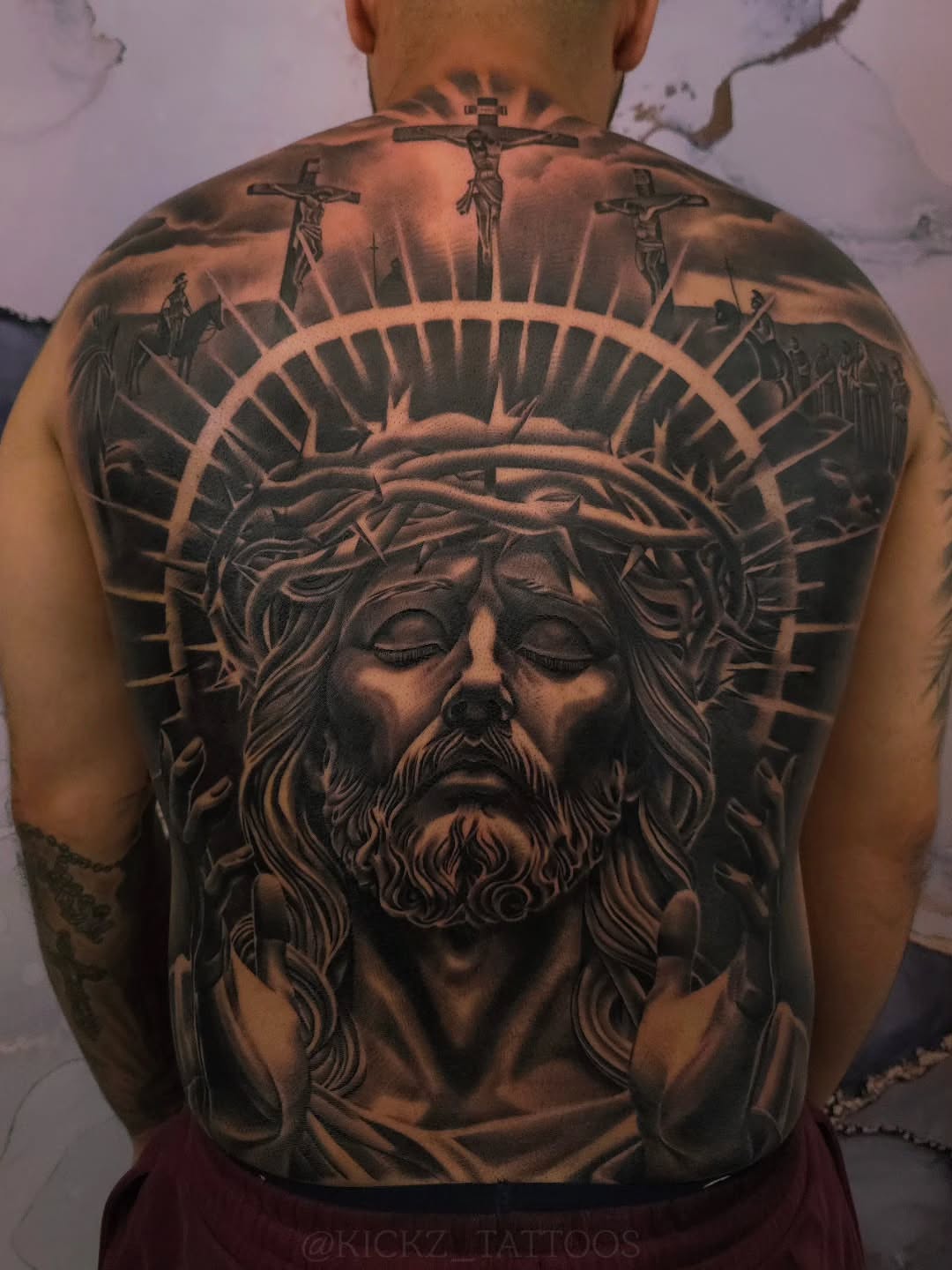 Tattoo by @kickz_tattoos — black_and_grey, realism