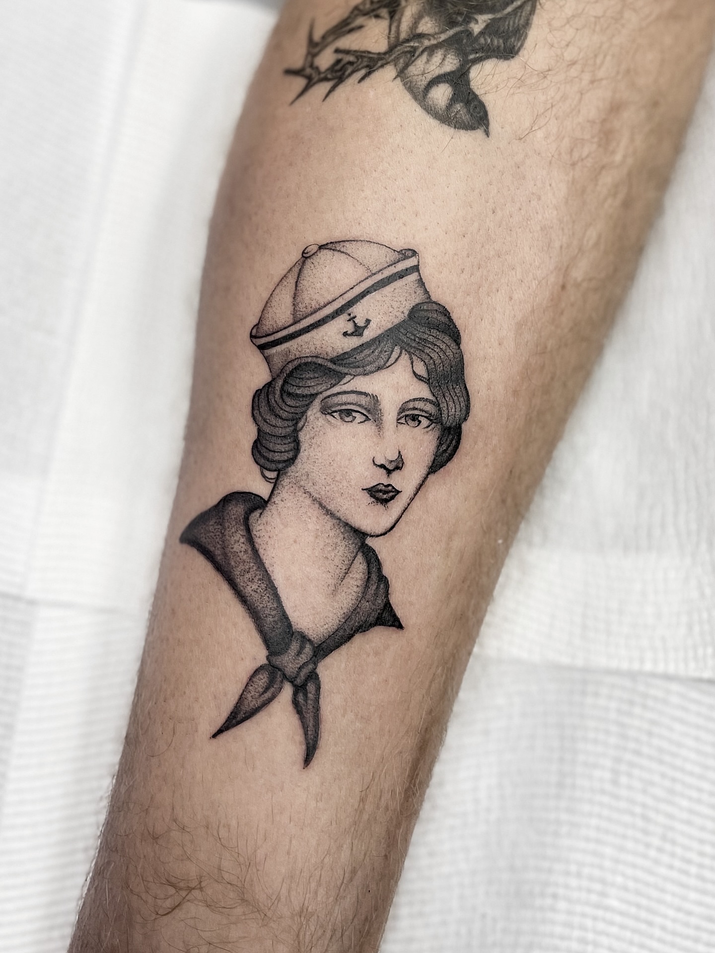 Tattoo by @bradtattoos_ — dotwork, realism