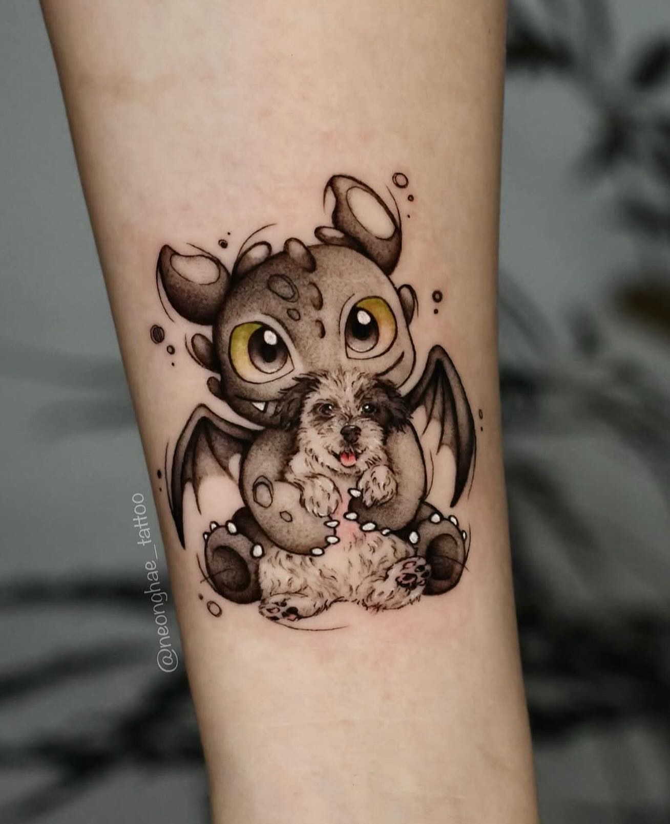 Tattoo by @neonghae — dotwork, realism