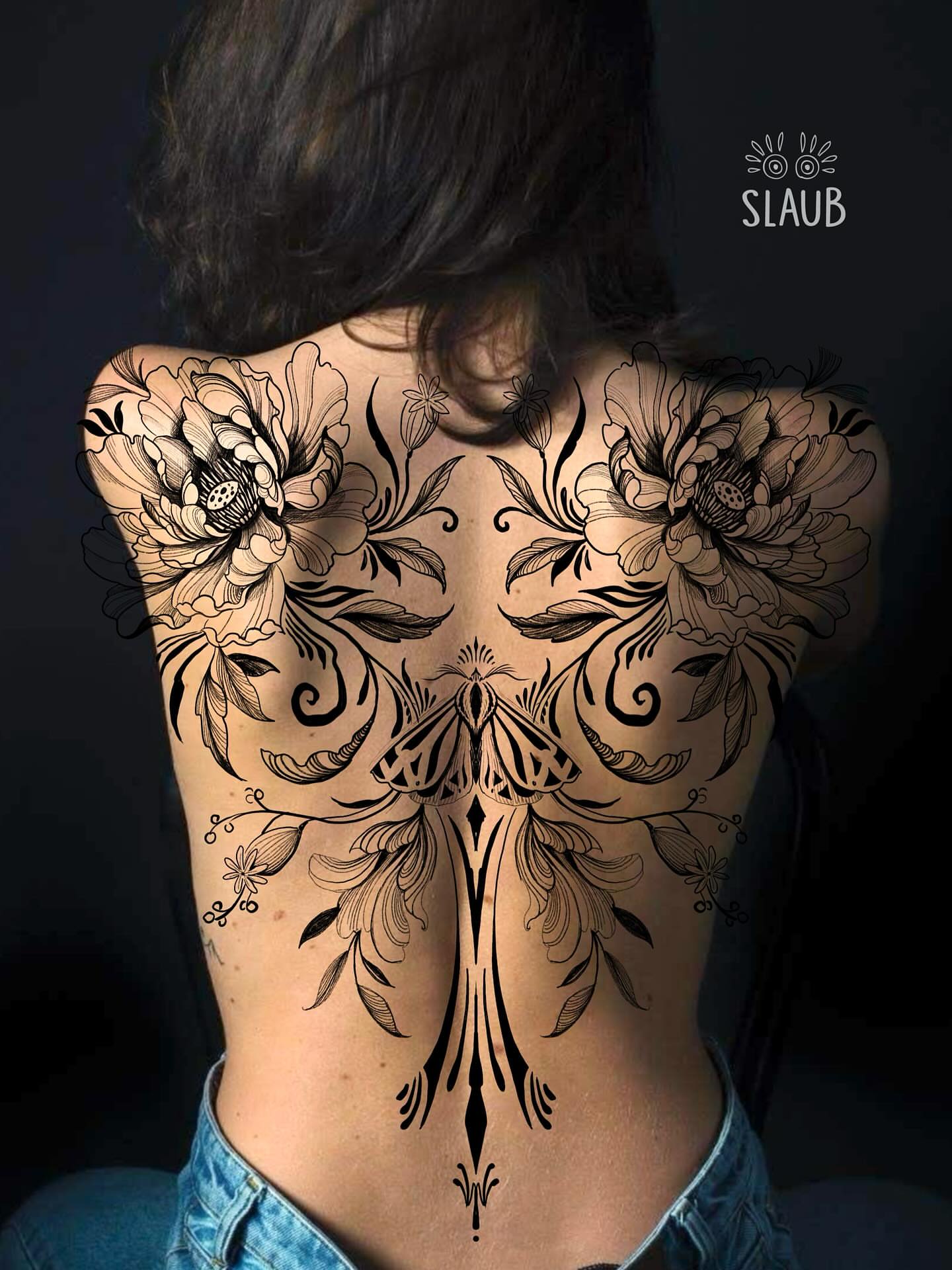 Tattoo by @slaubcreation — black_and_grey