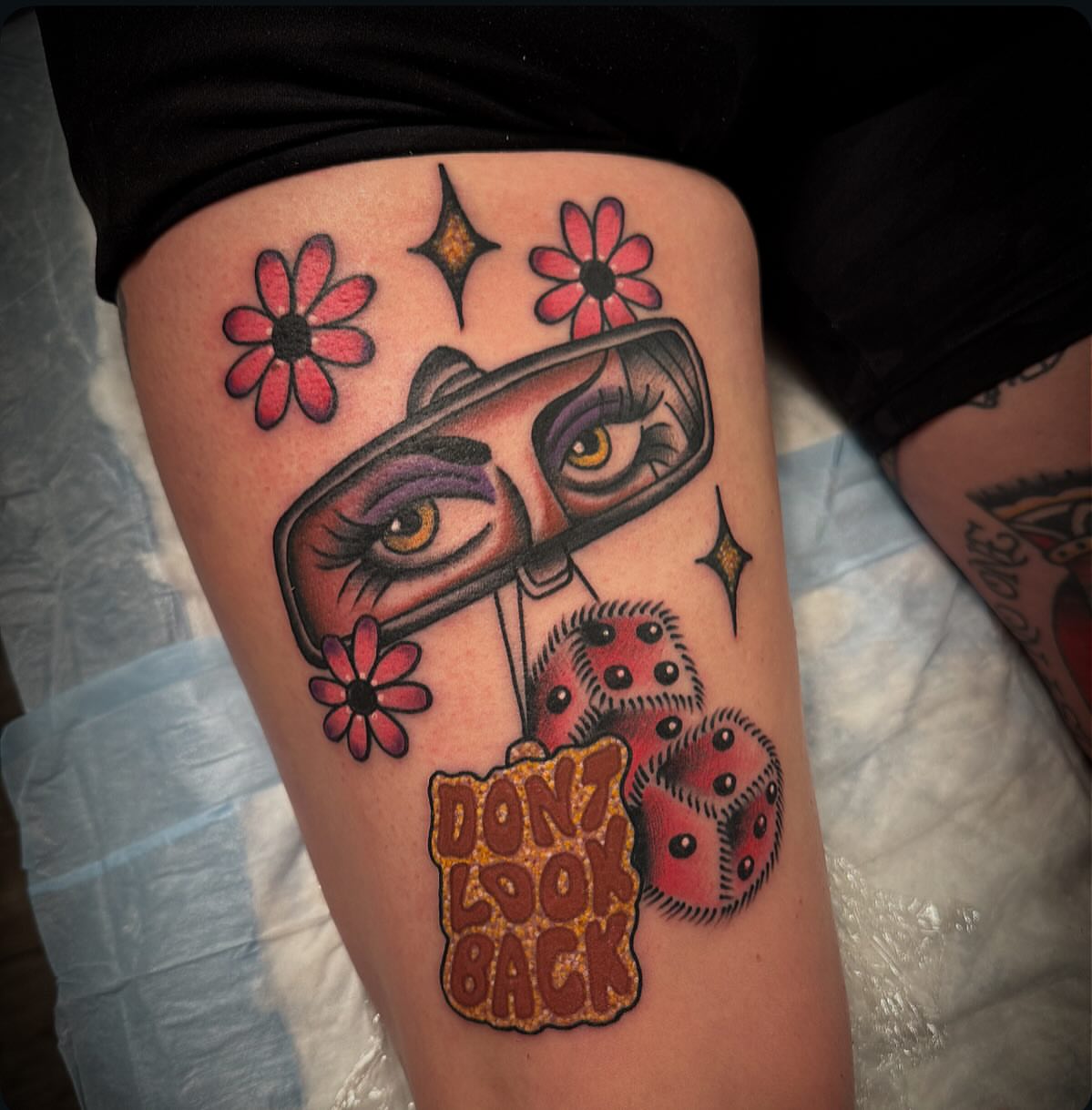 Tattoo by @longcatmatt — american_traditional, trash_polka