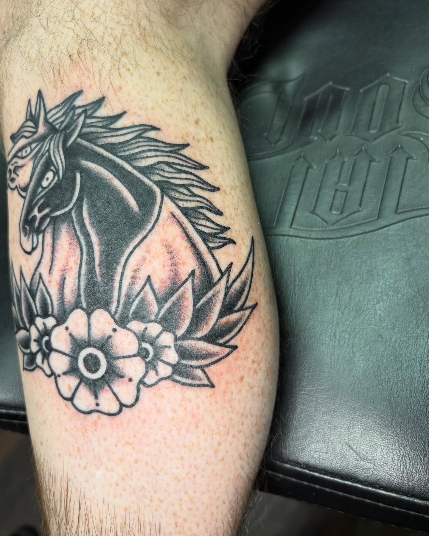 Tattoo by @steamedhamztattoo — black_and_grey