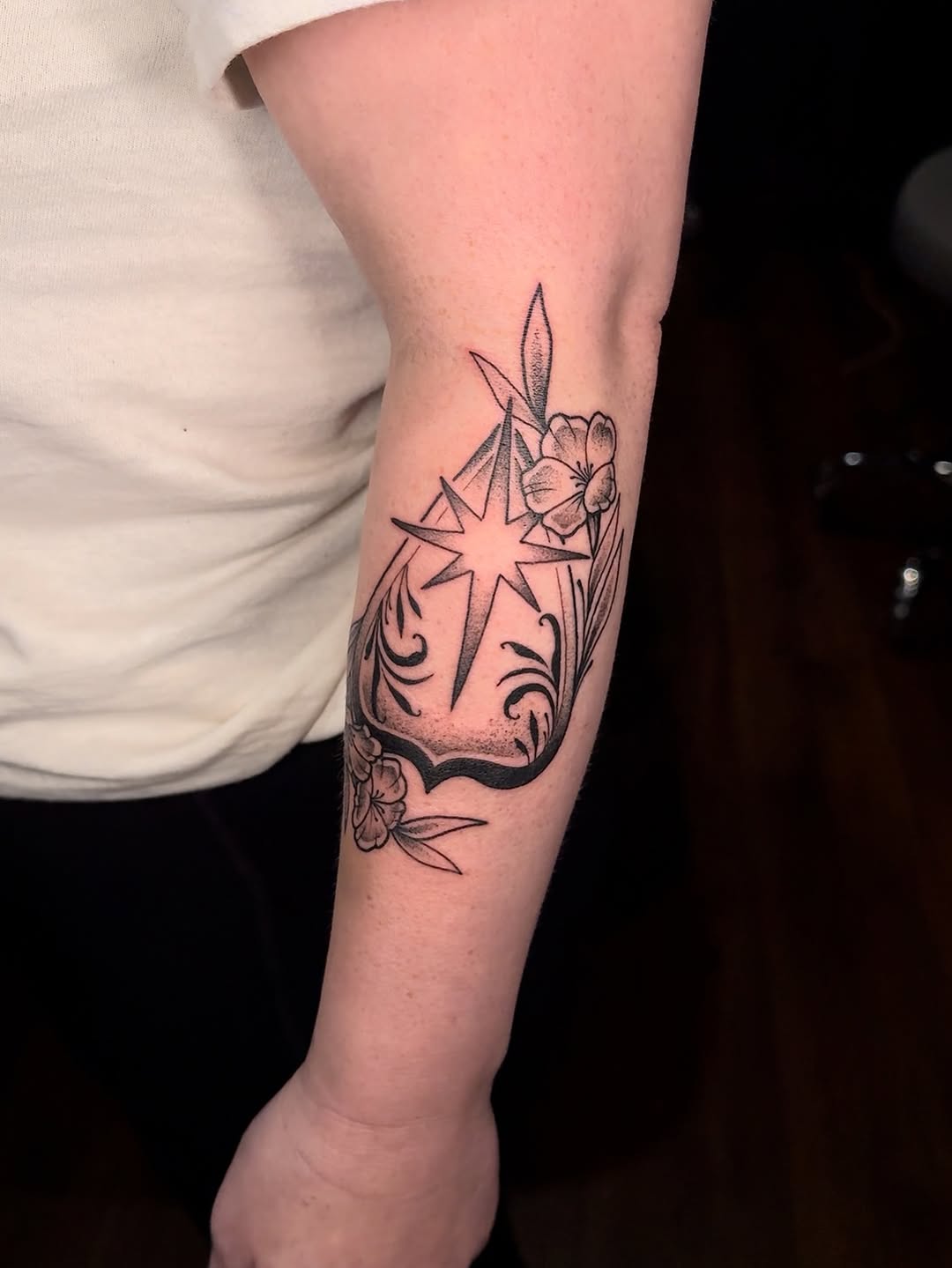 Tattoo by @aliciawhita — fine_line, black_and_grey