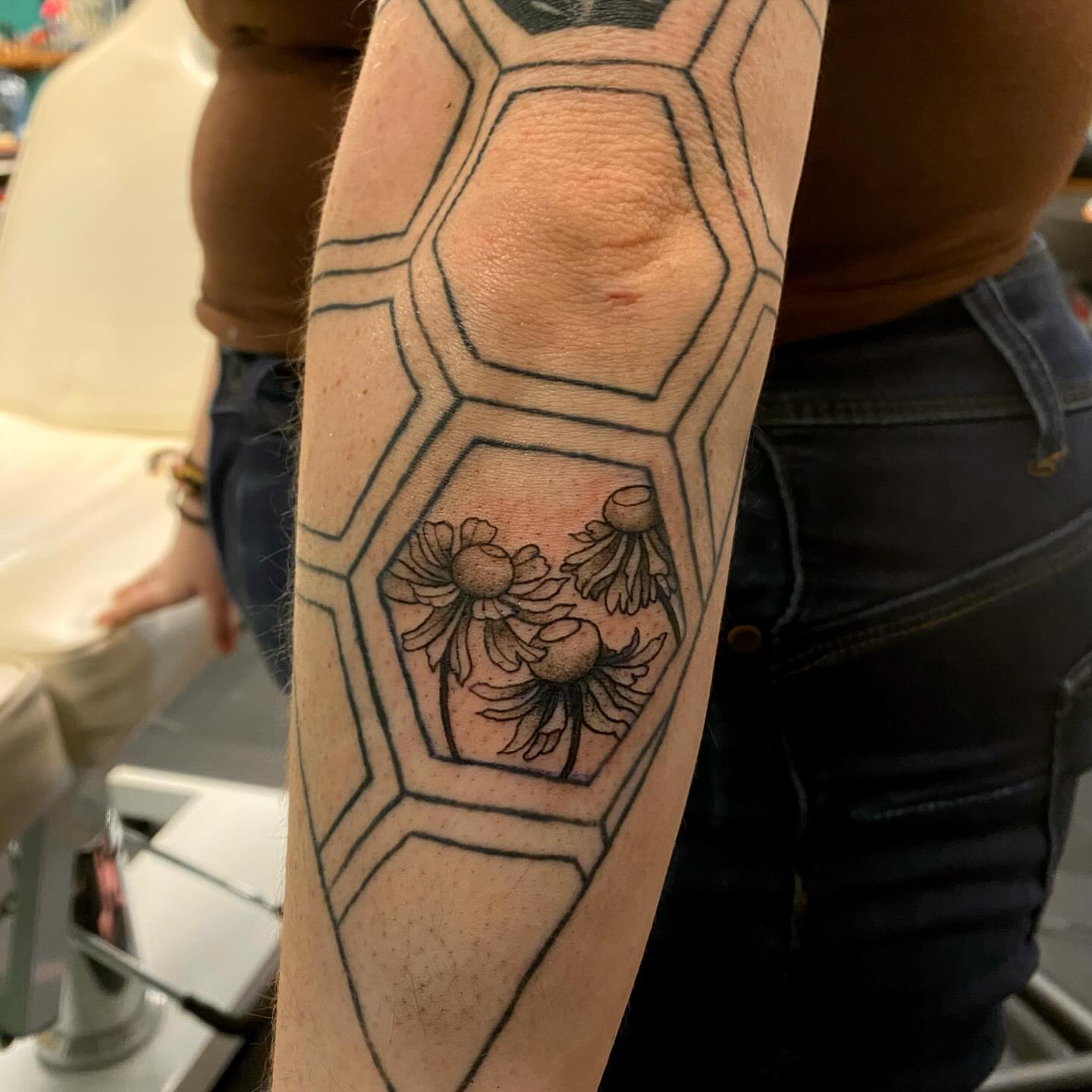 Tattoo by @artistofflesh — geometric