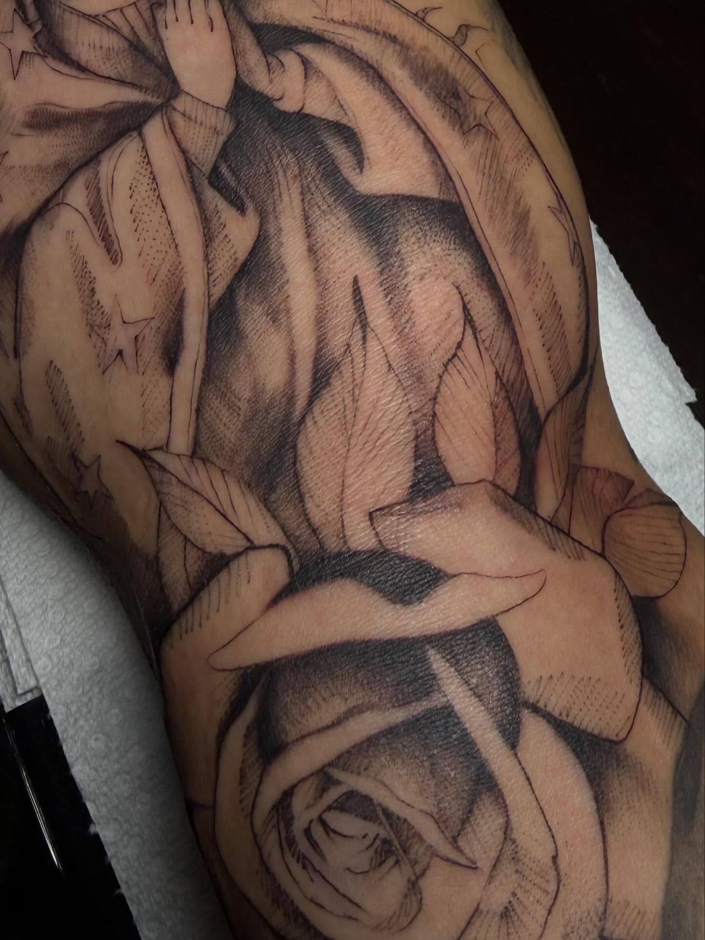 Rose realism tattoo on the forearm by Michela's Tattoo's