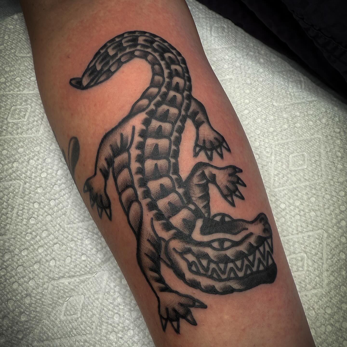 Tattoo by @harpertat2 — black_and_grey