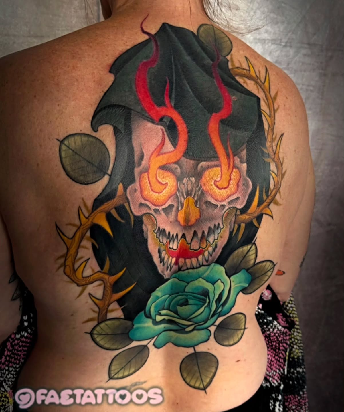 Tattoo by @faetattoos β american_traditional, dark_realism