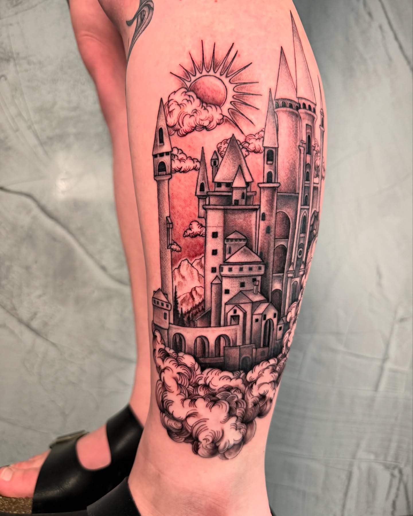 Tattoo by @ethanlundtattooing — black_and_grey