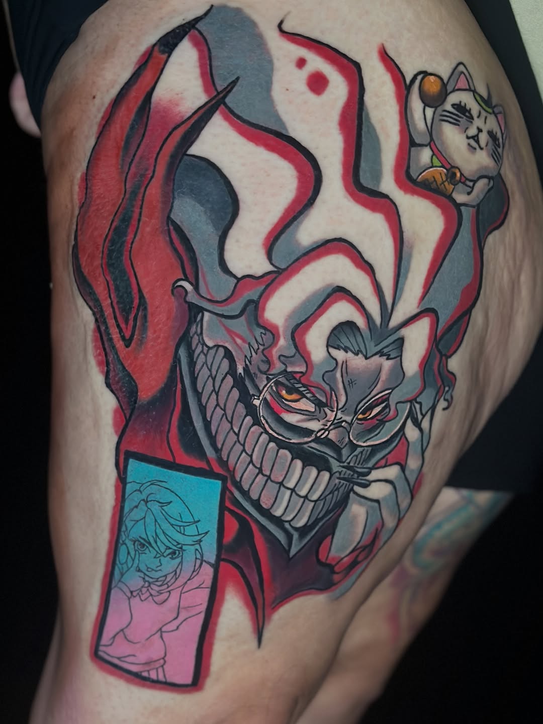Tattoo by @_remytats_ — neo_traditional, anime