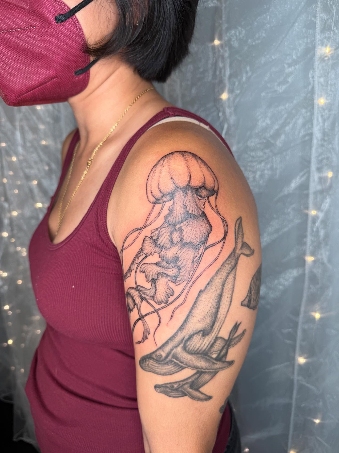 Tattoo by @promethearising — black_and_grey