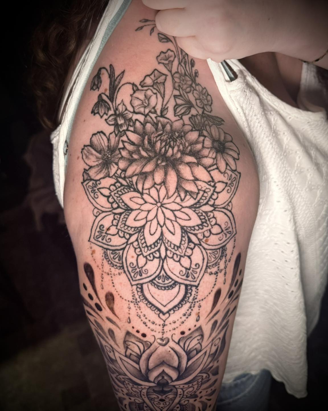 Tattoo by @janai.artistry — black_and_grey, ornamental