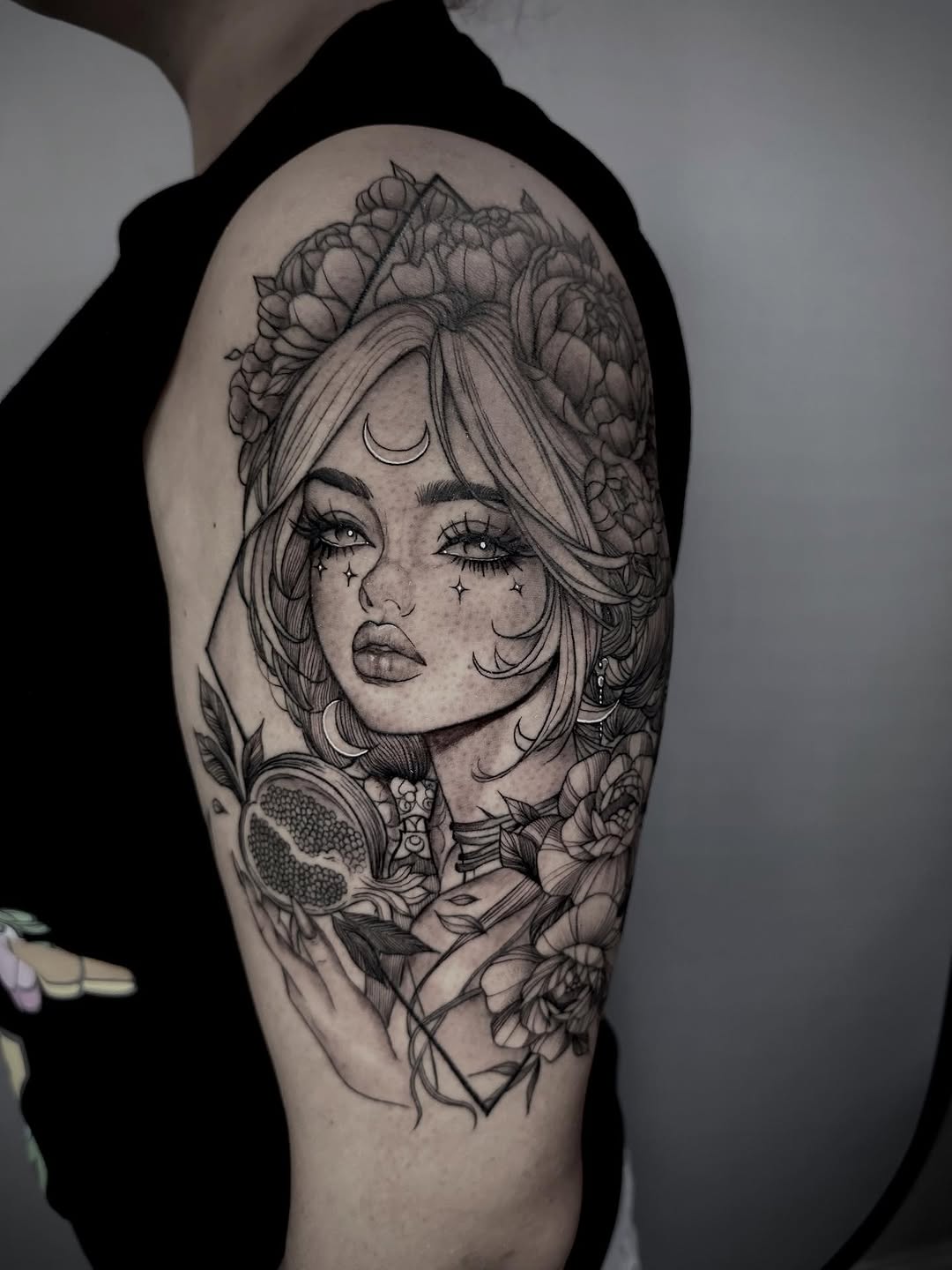Tattoo by @dayana_tattooartist — fine_line, black_and_grey