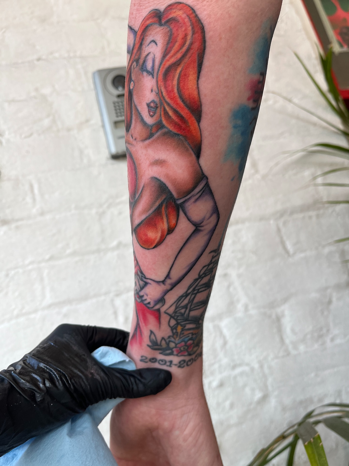 Jessica rabbit American traditional tattoo on the forearm by ✨ Chris ✨