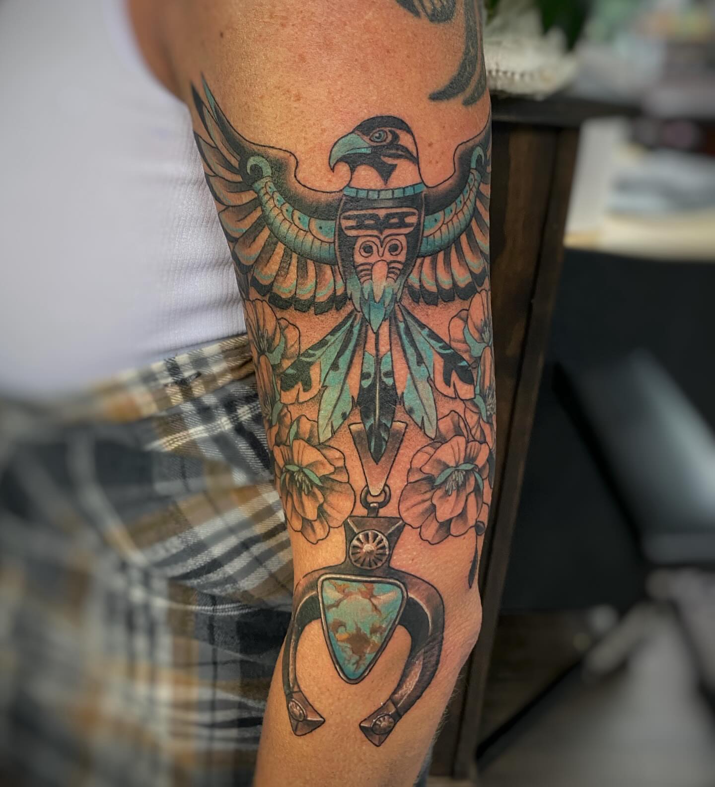Tattoo by @tatcaviar — american_traditional, dotwork