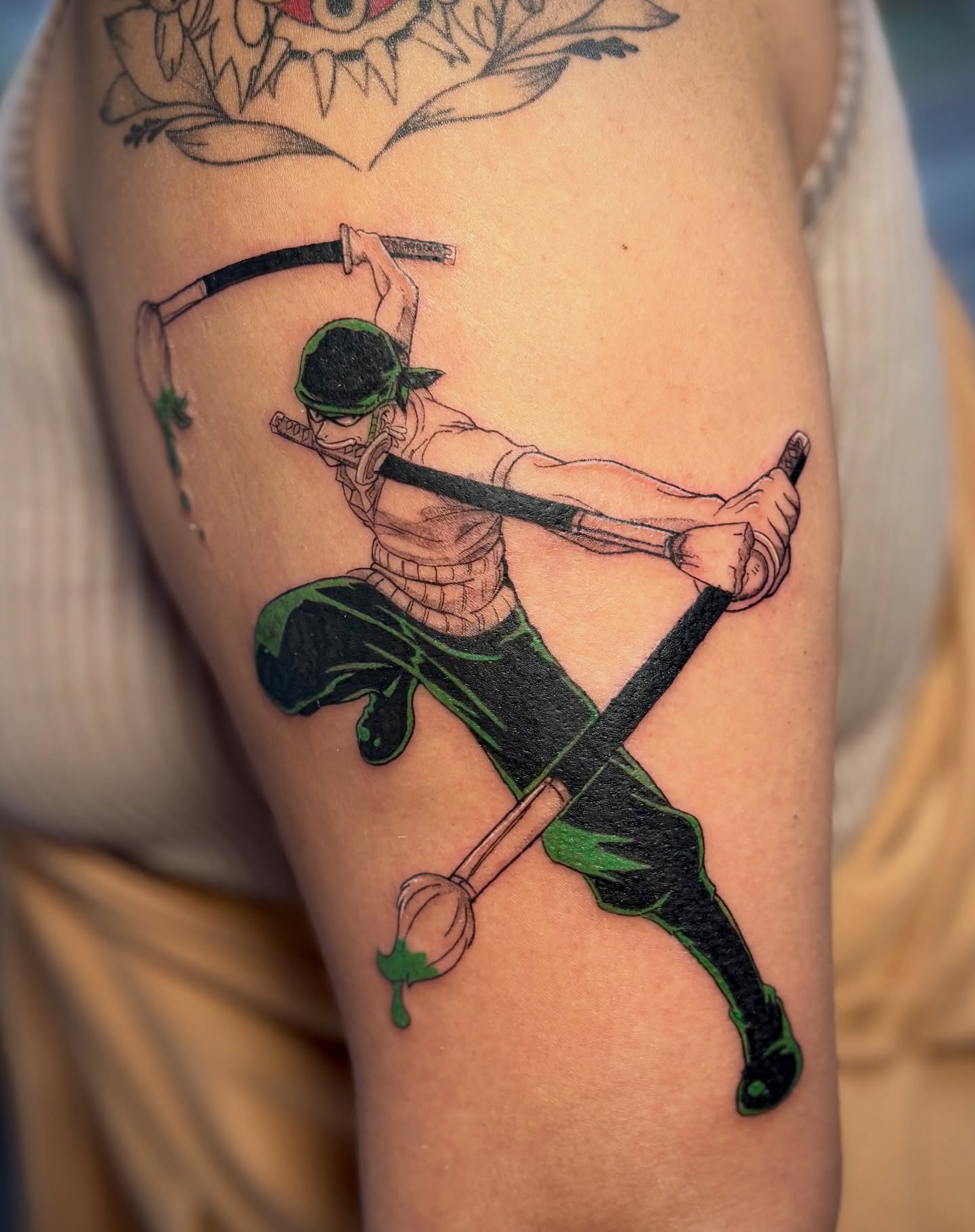 Samurai warrior anime tattoo on the forearm by eli (eh-lee)