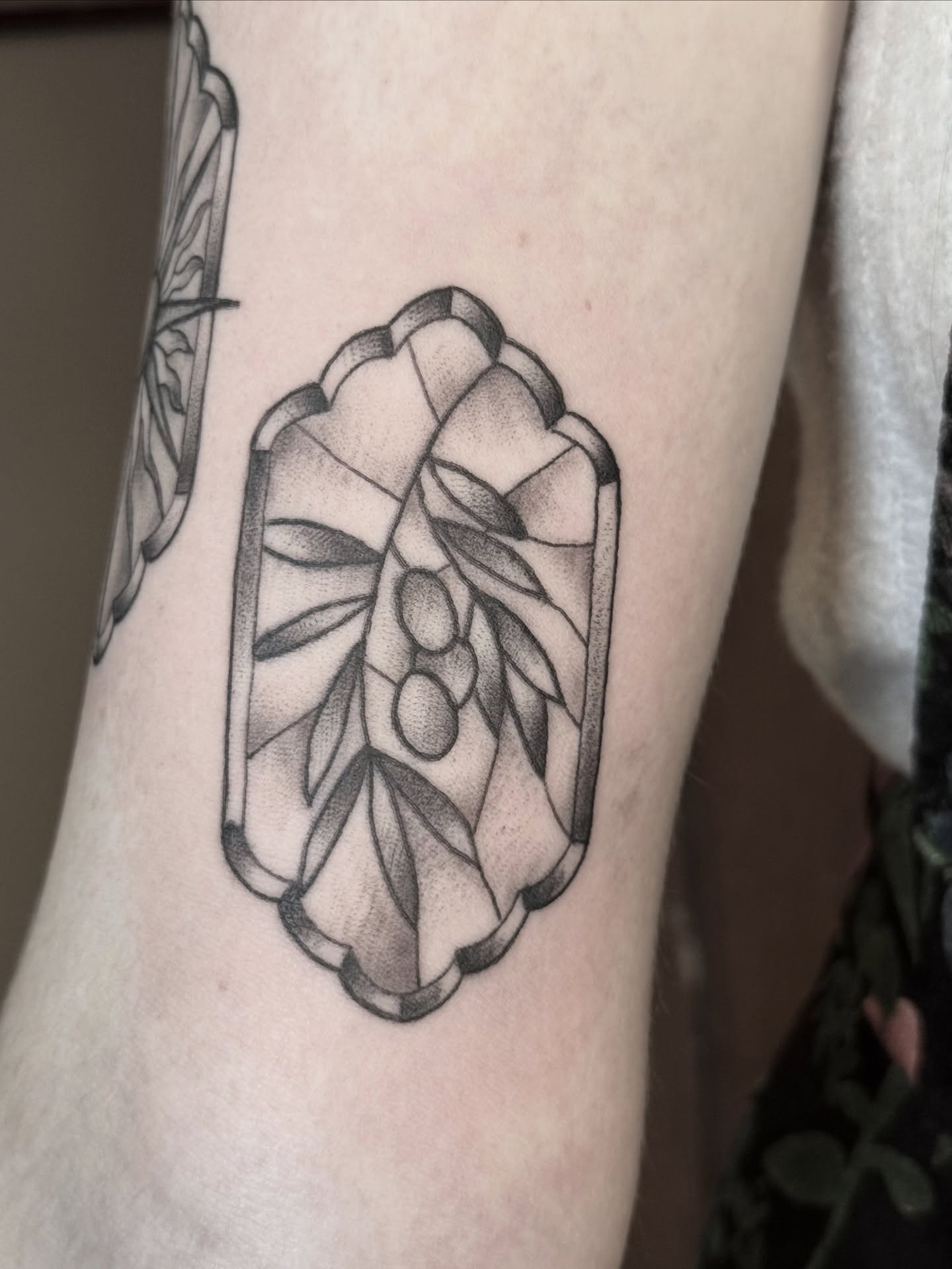 Rose dotwork tattoo on the forearm by Bronzino Ink - Karen, Asheville, North Carolina