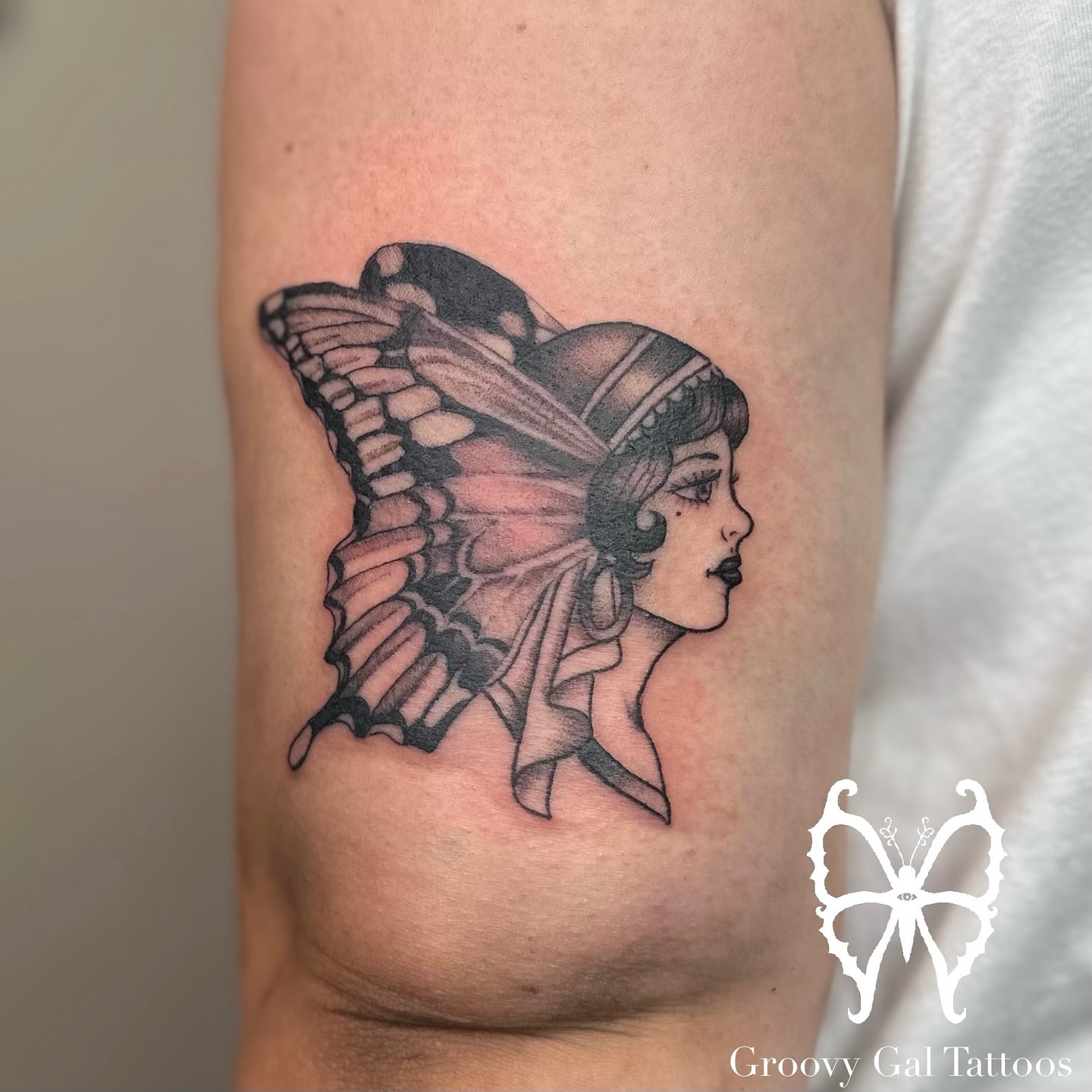 Tattoo by @groovygal_tattoos โ black_and_grey