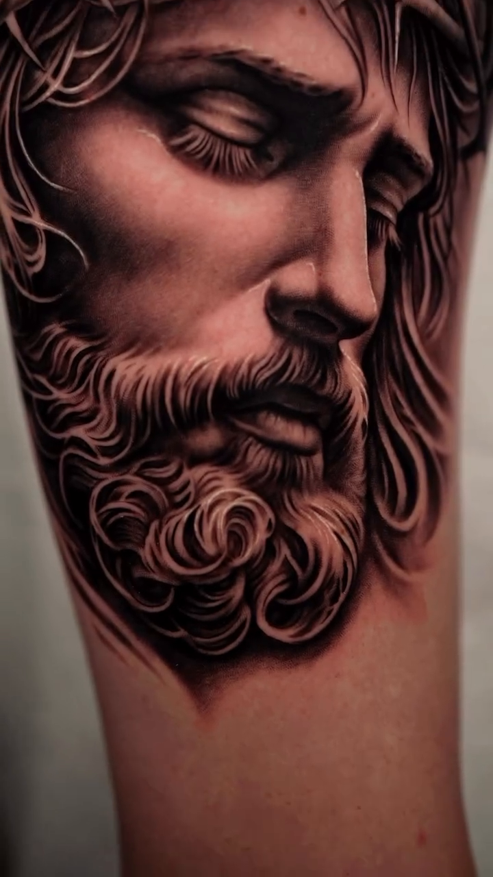 Tattoo by @coleworldtattoo โ realism, black_and_grey