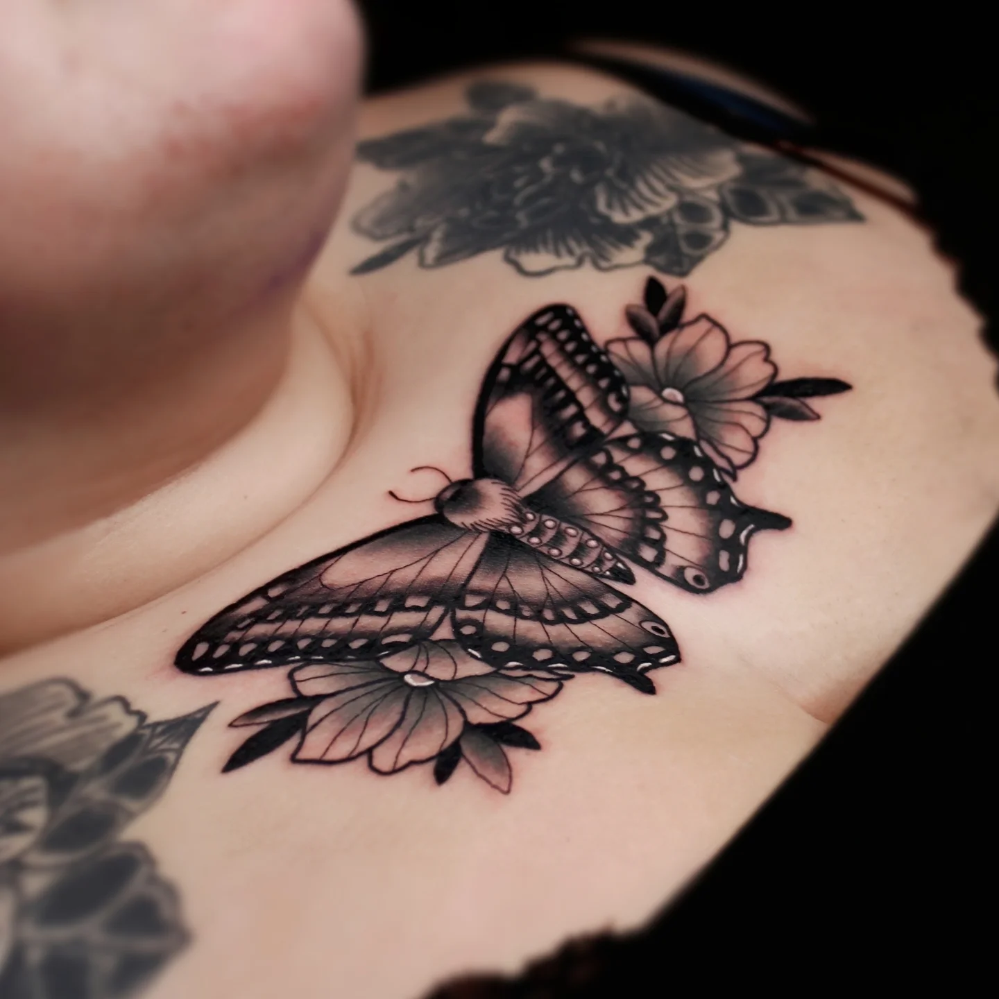 Tattoo by @therealinnerlip — black_and_grey