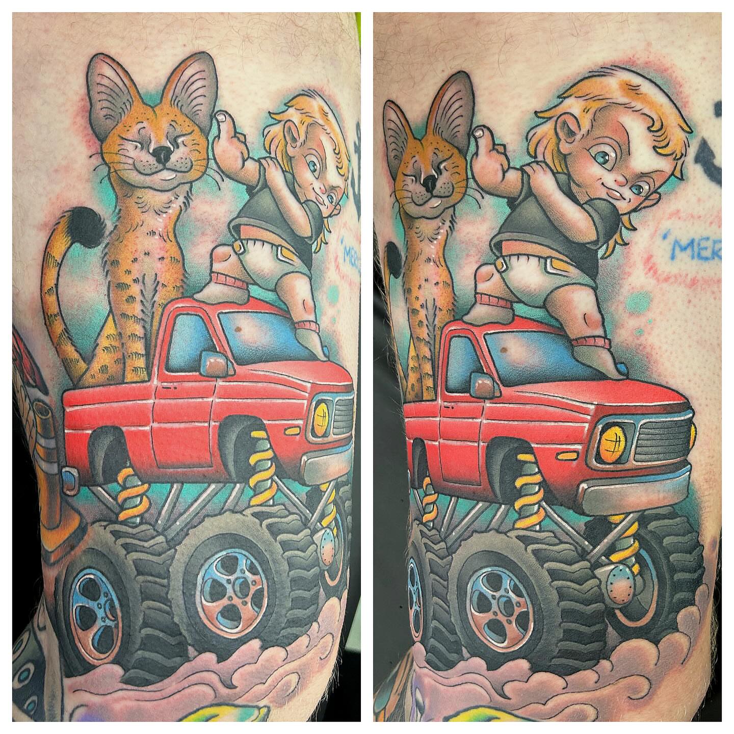 Tattoo by @pat_bennett_tattoos — illustrative, realism