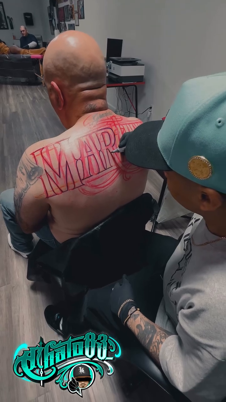 Tattoo by @chato83_ — lettering_script