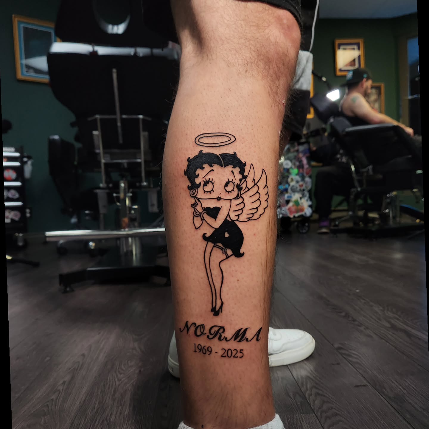 Tattoo by @alexmoska_tattoo — black_and_grey
