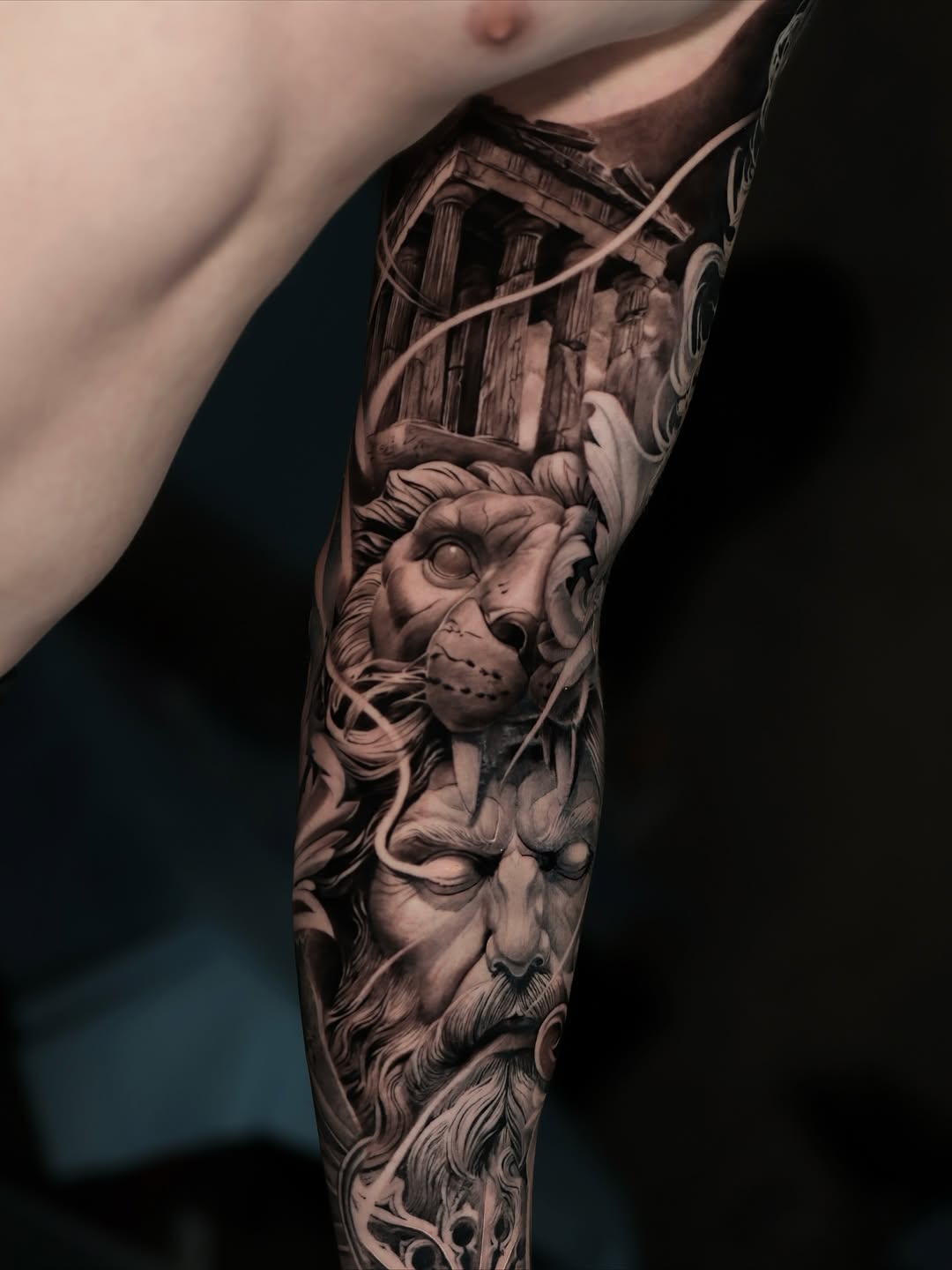 Tattoo by @tattooist_reset β realism, black_and_grey