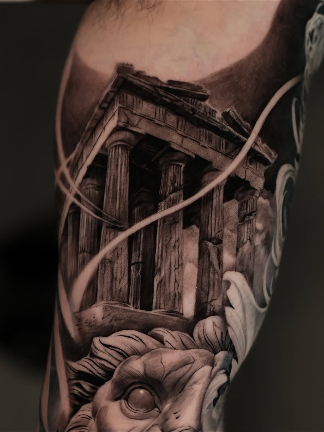 Tattoo by @tattooist_reset β realism, black_and_grey