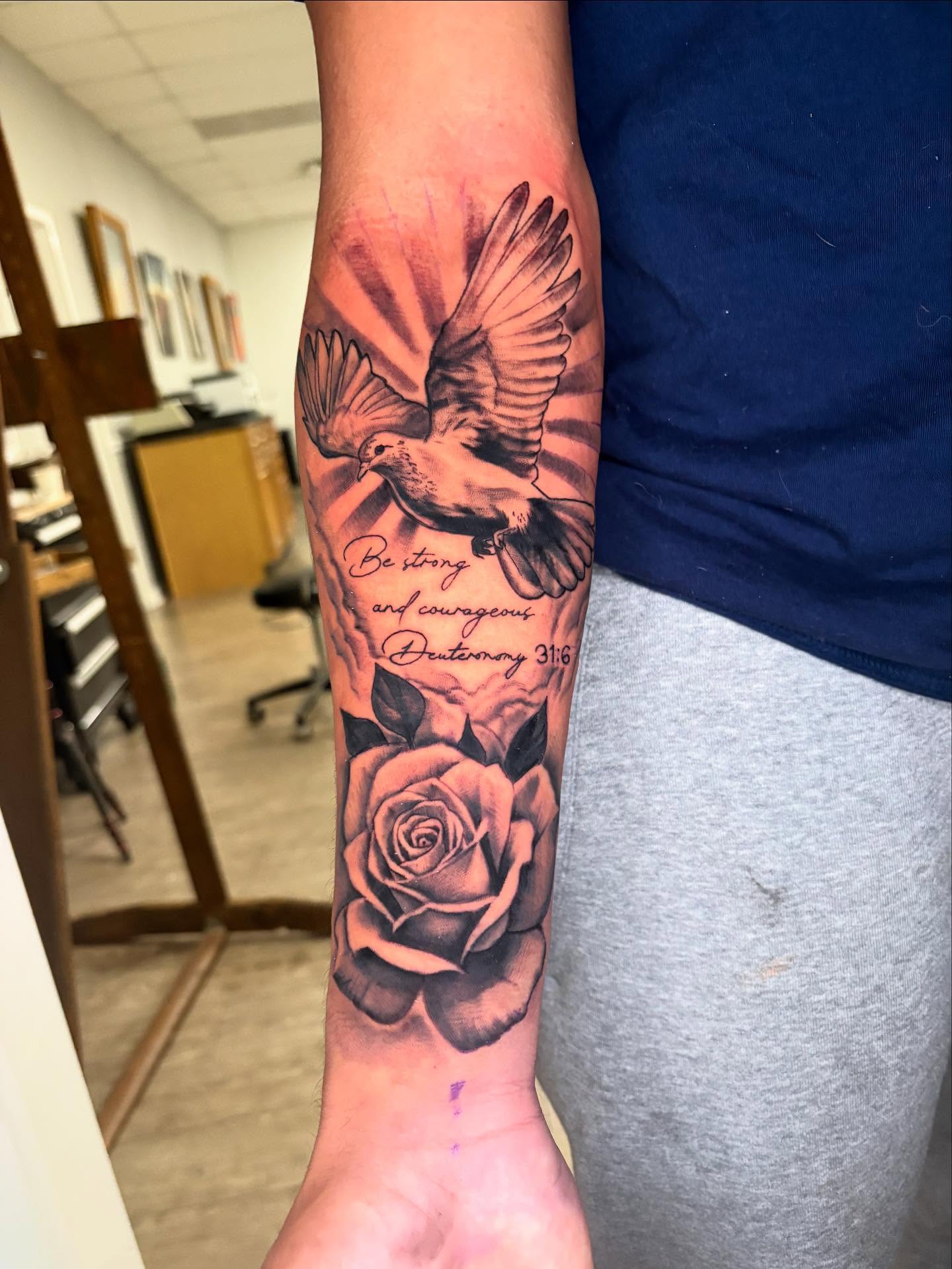 Tattoo by @elijahdejesus_art — black_and_grey, realism