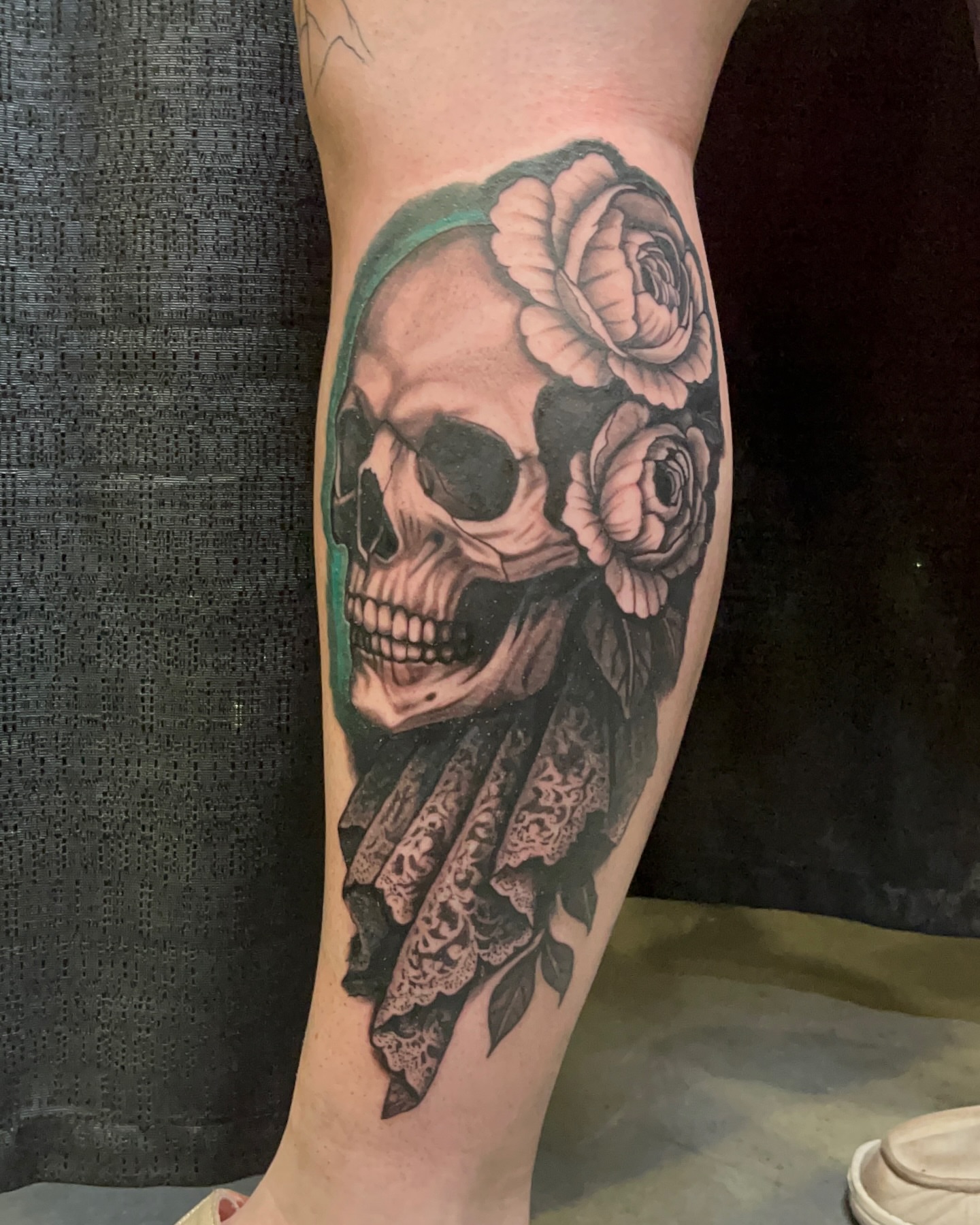 Tattoo by @tattootherapyrx — black_and_grey, realism