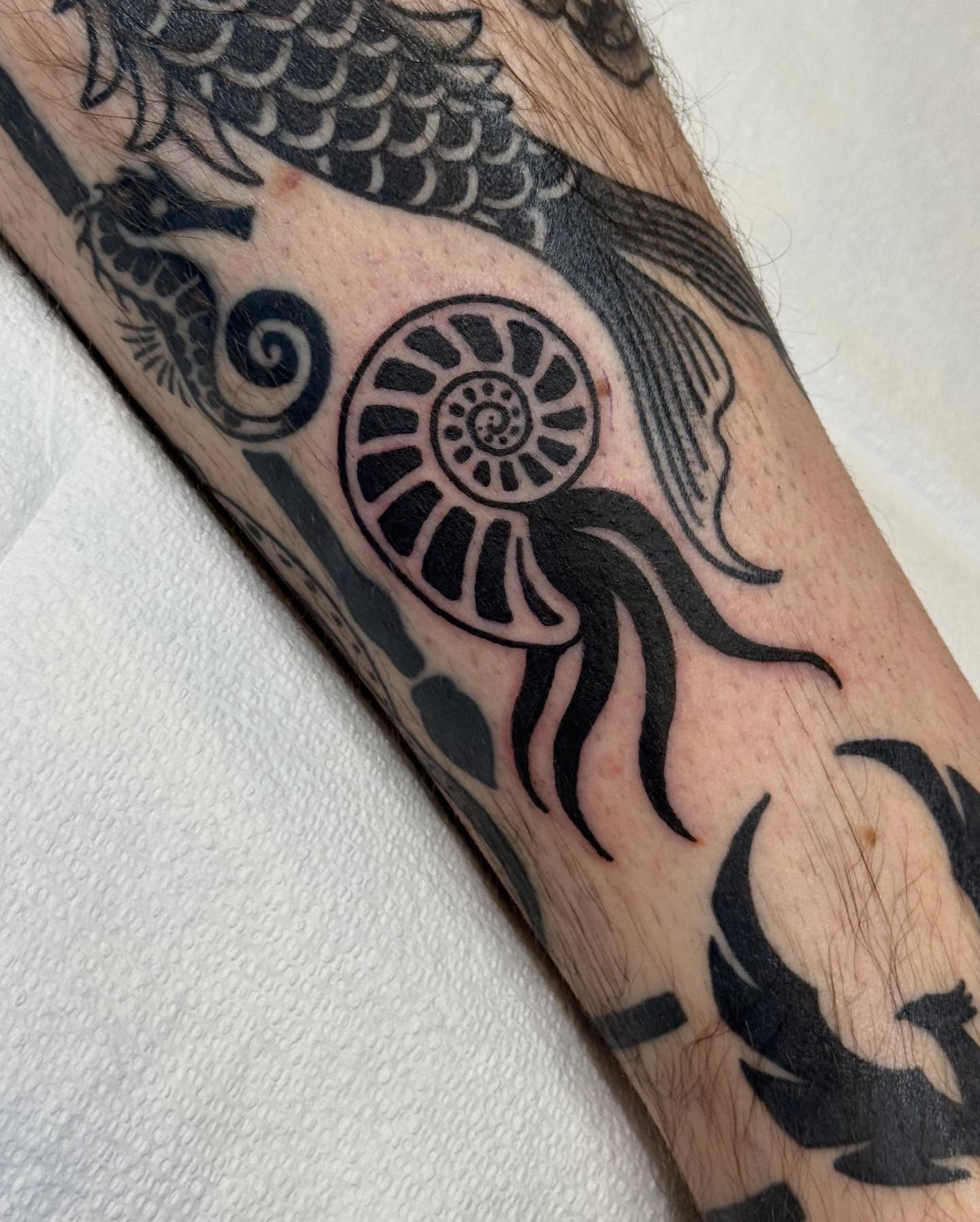 Tattoo by @gottstatts — black_and_grey