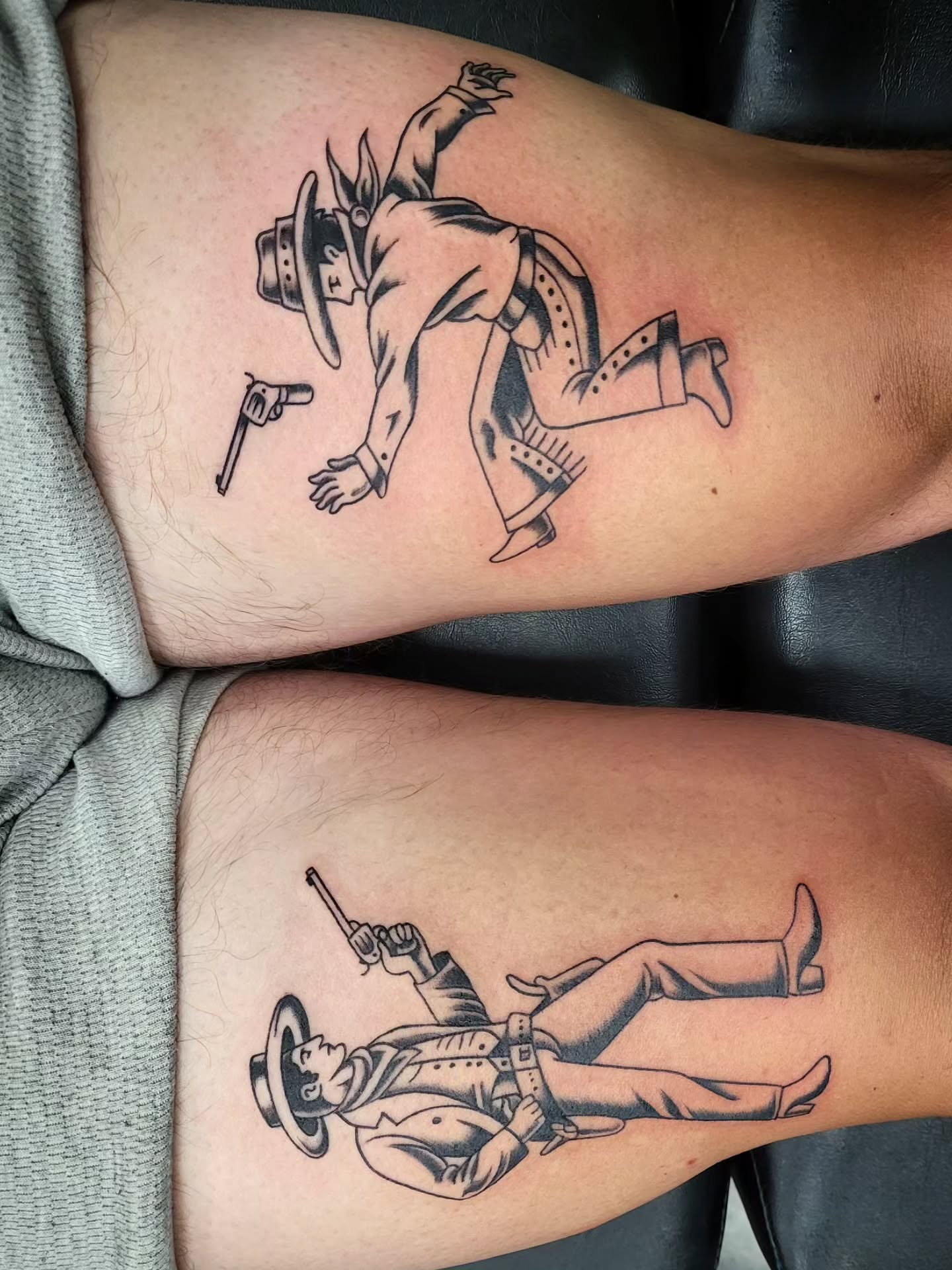 Tattoo by @kawaiikittentattoo β black_and_grey