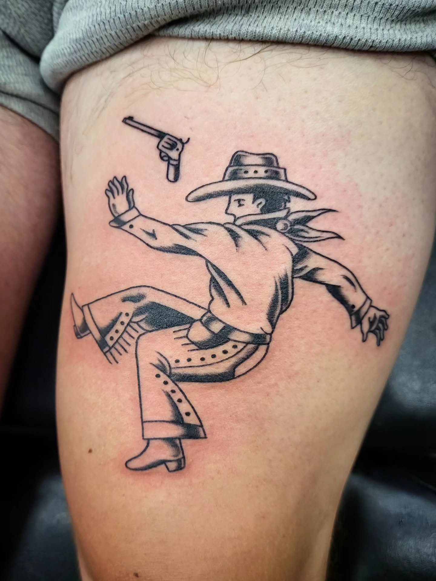 Tattoo by @kawaiikittentattoo β black_and_grey