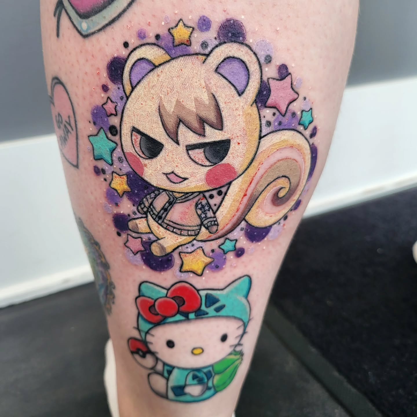 Tattoo by @kawaiikittentattoo β dotwork, anime