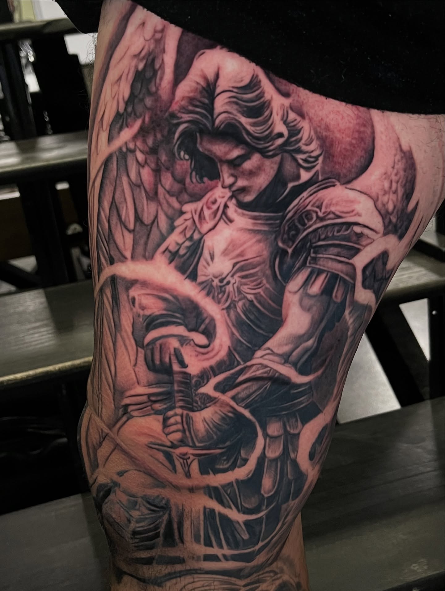 Tattoo by @jessef_tattoo — realism, black_and_grey