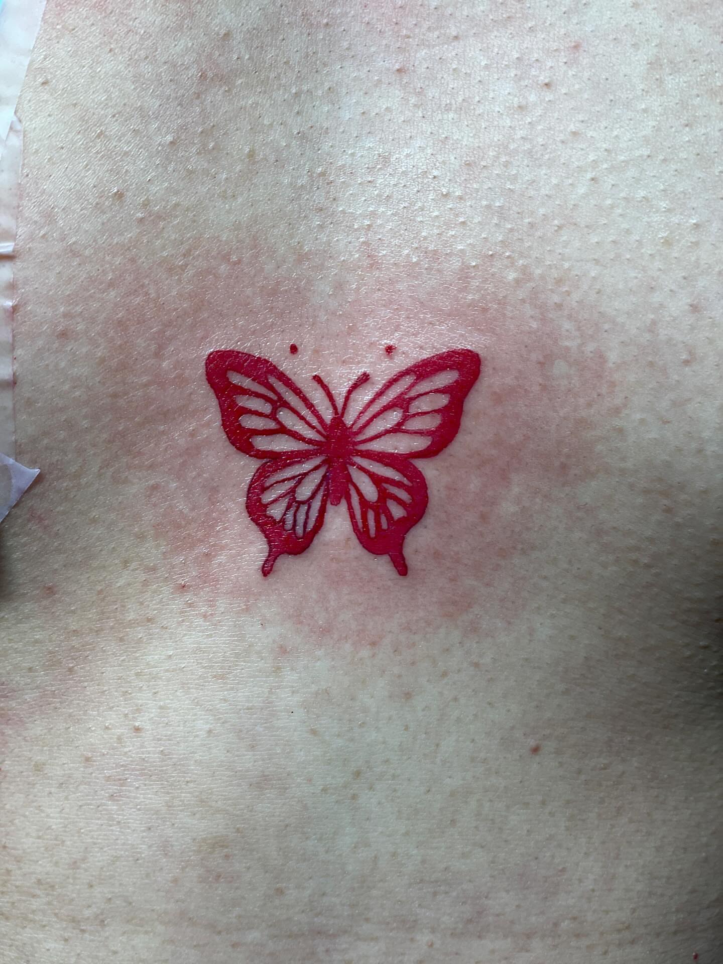 Butterfly dotwork tattoo by 😈headhuncho😈