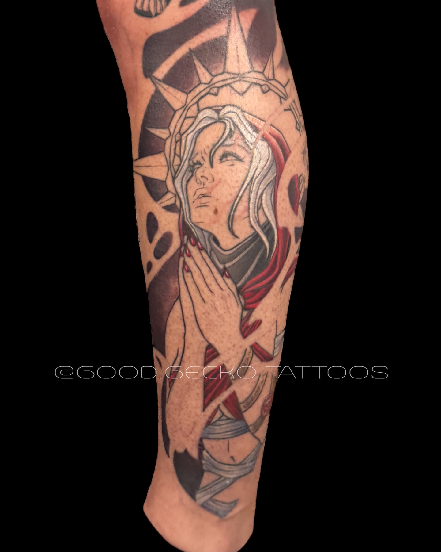 Tattoo by @good.gecko.tattoos — anime, realism