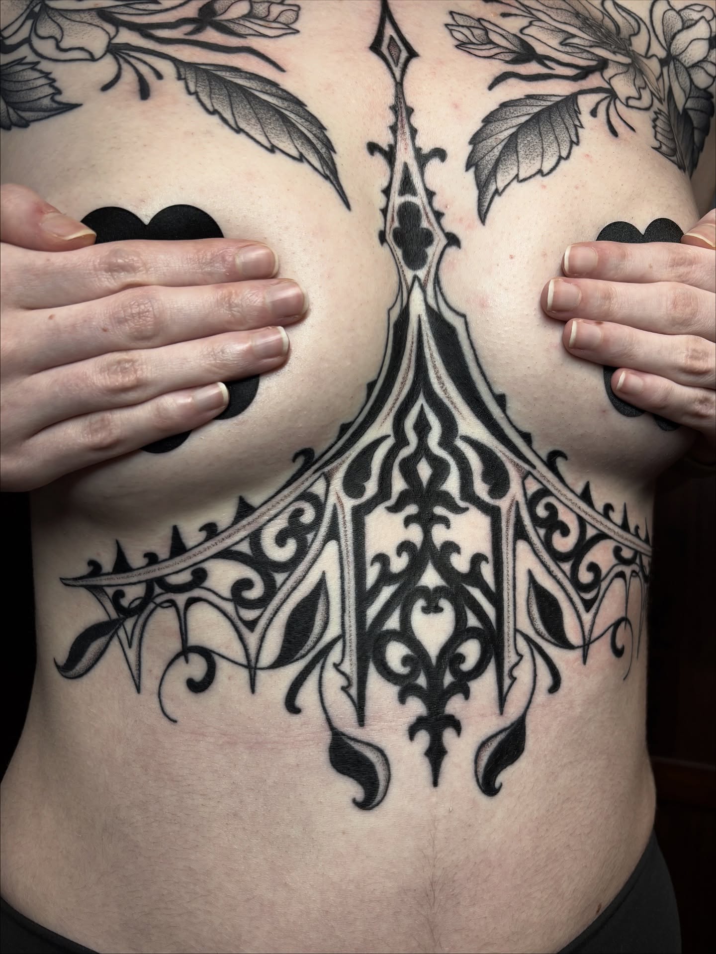 Ornamental ornamental tattoo on the chest by ๐ฅ Jas ๐ฅ