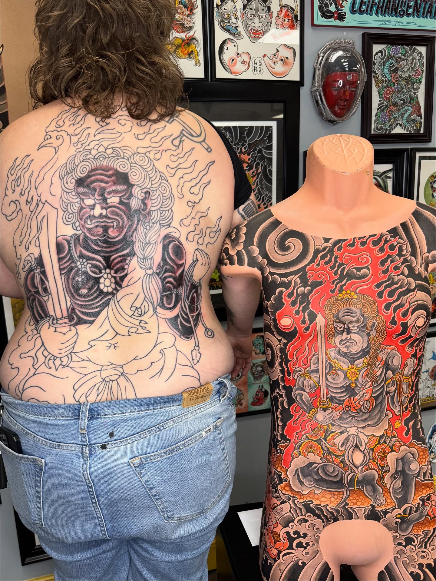 Warrior japanese irezumi tattoo on the back by Leif Hansen