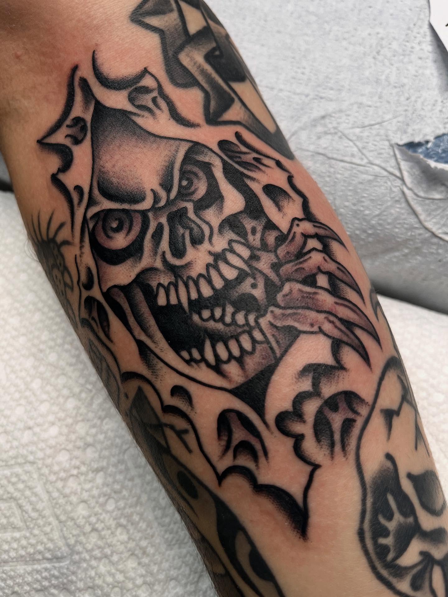 Tattoo by @austinhowardtemple โ black_and_grey