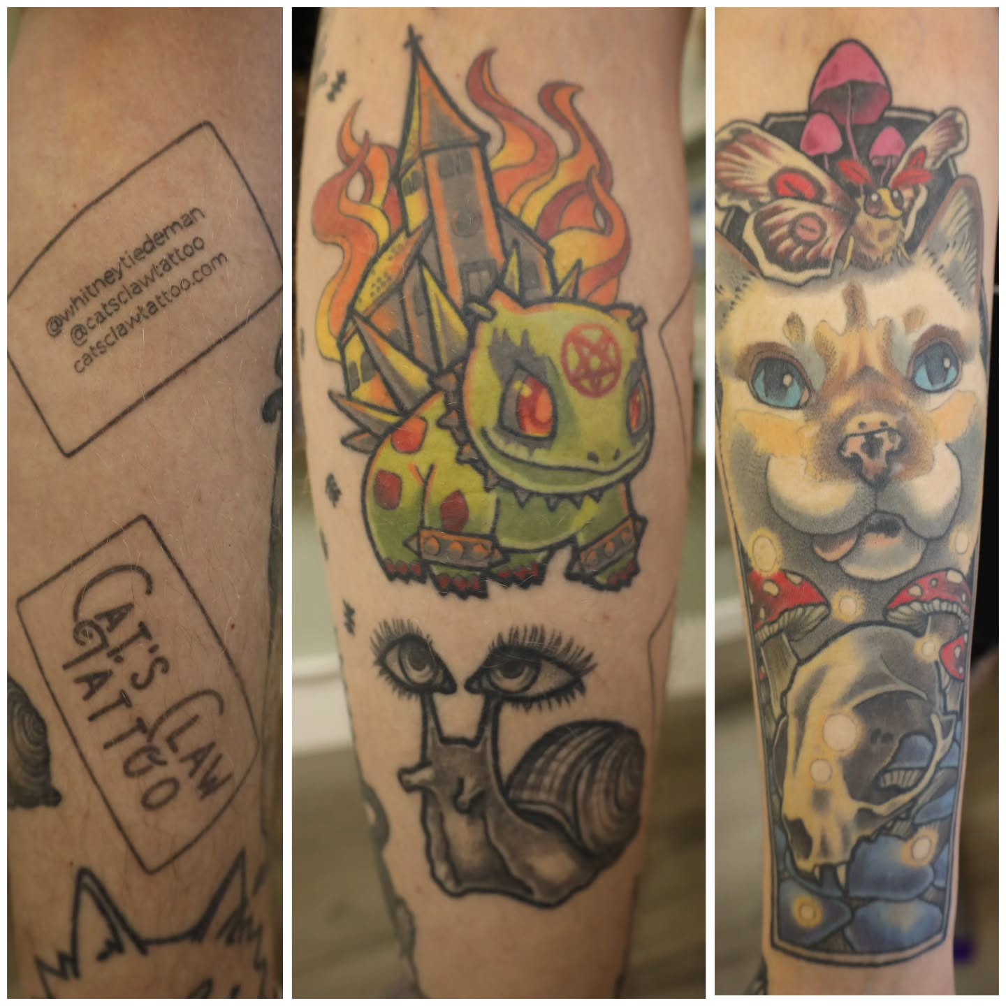 Tattoo by @catsclawtattoo — new_school, dotwork